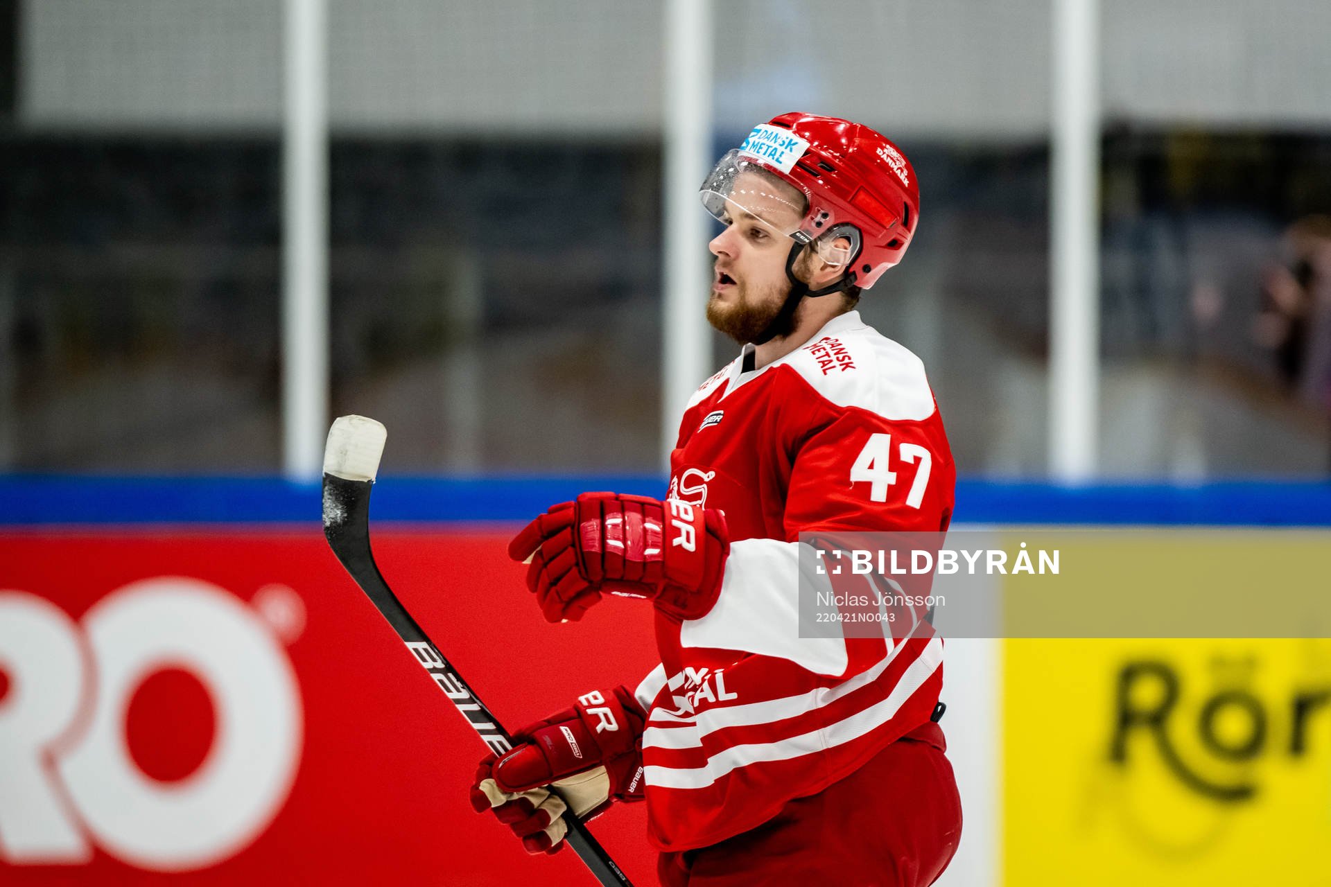 Oliver Larsen of Denmark celebrates 1-2