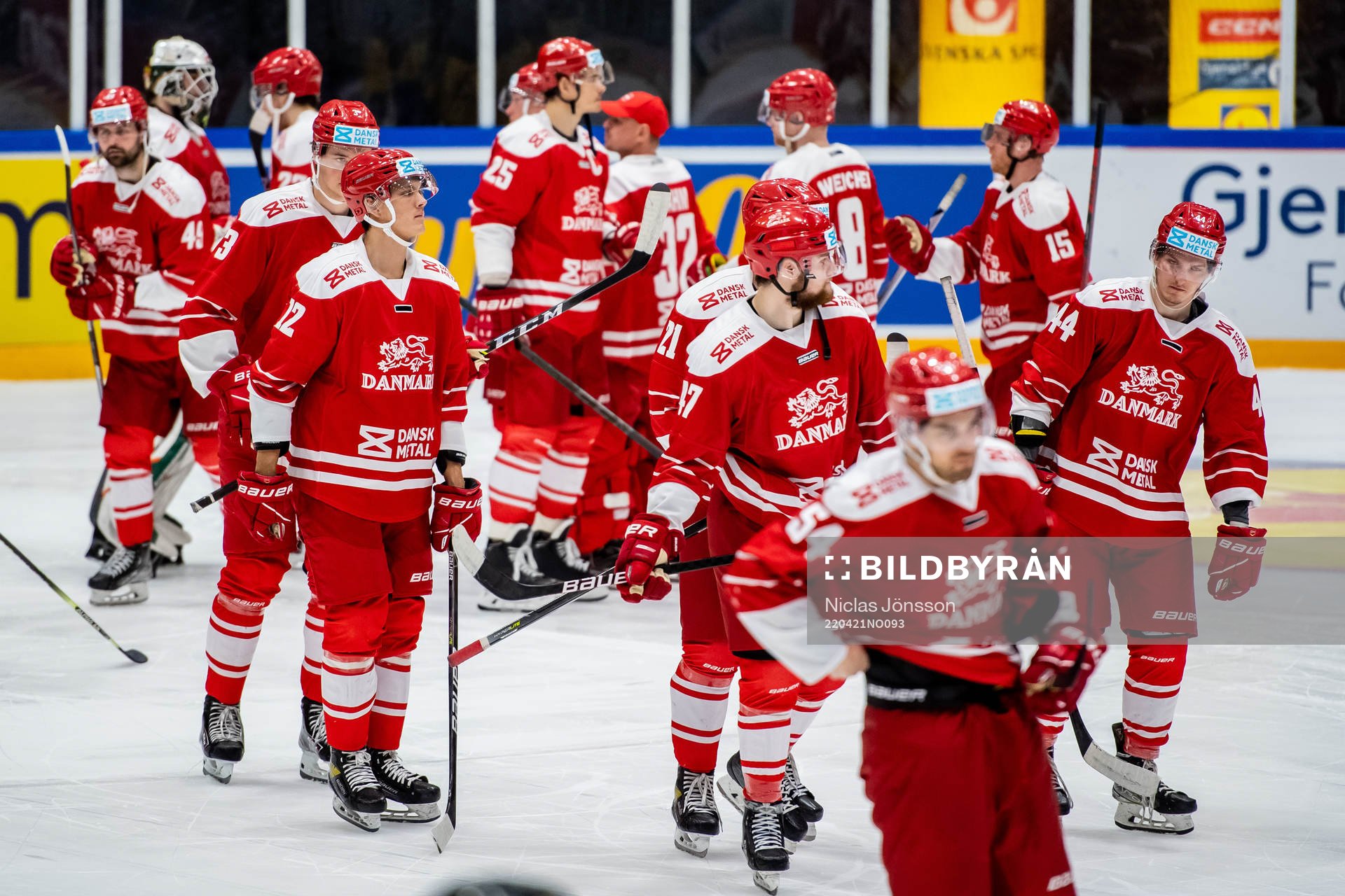 Players of Denmark looks dejected