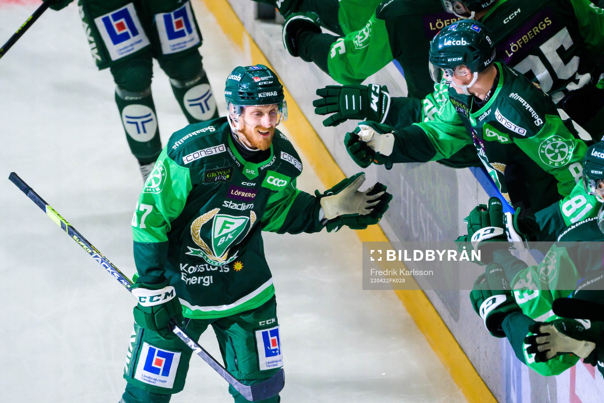 Färjestads Pontus Widerström jublar