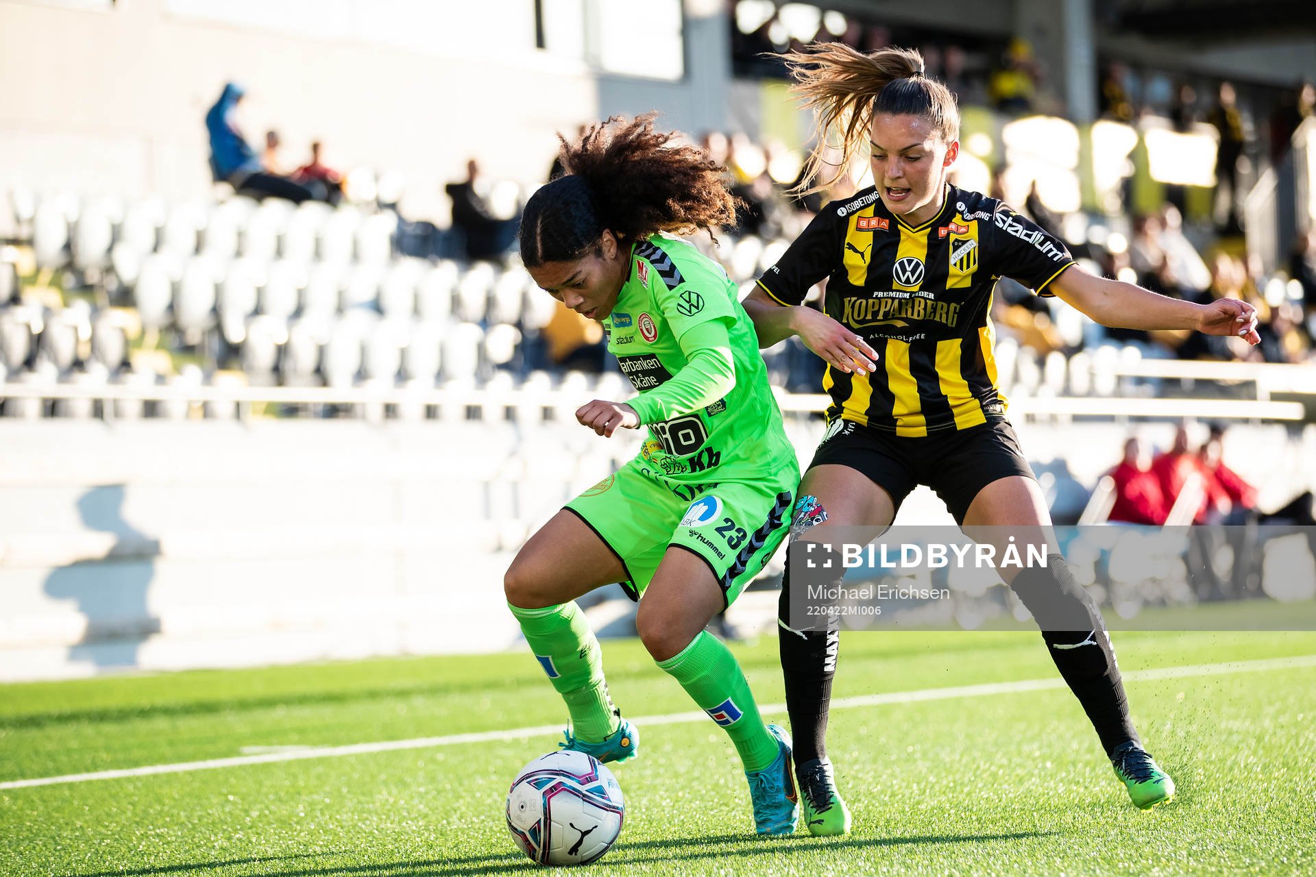 Kristianstads Evelina Duljan och Häckens Johanna Ryttning