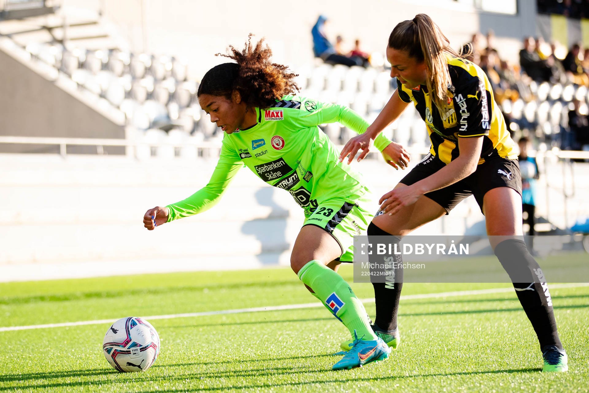 Kristianstads Evelina Duljan och Häckens Johanna Ryttning