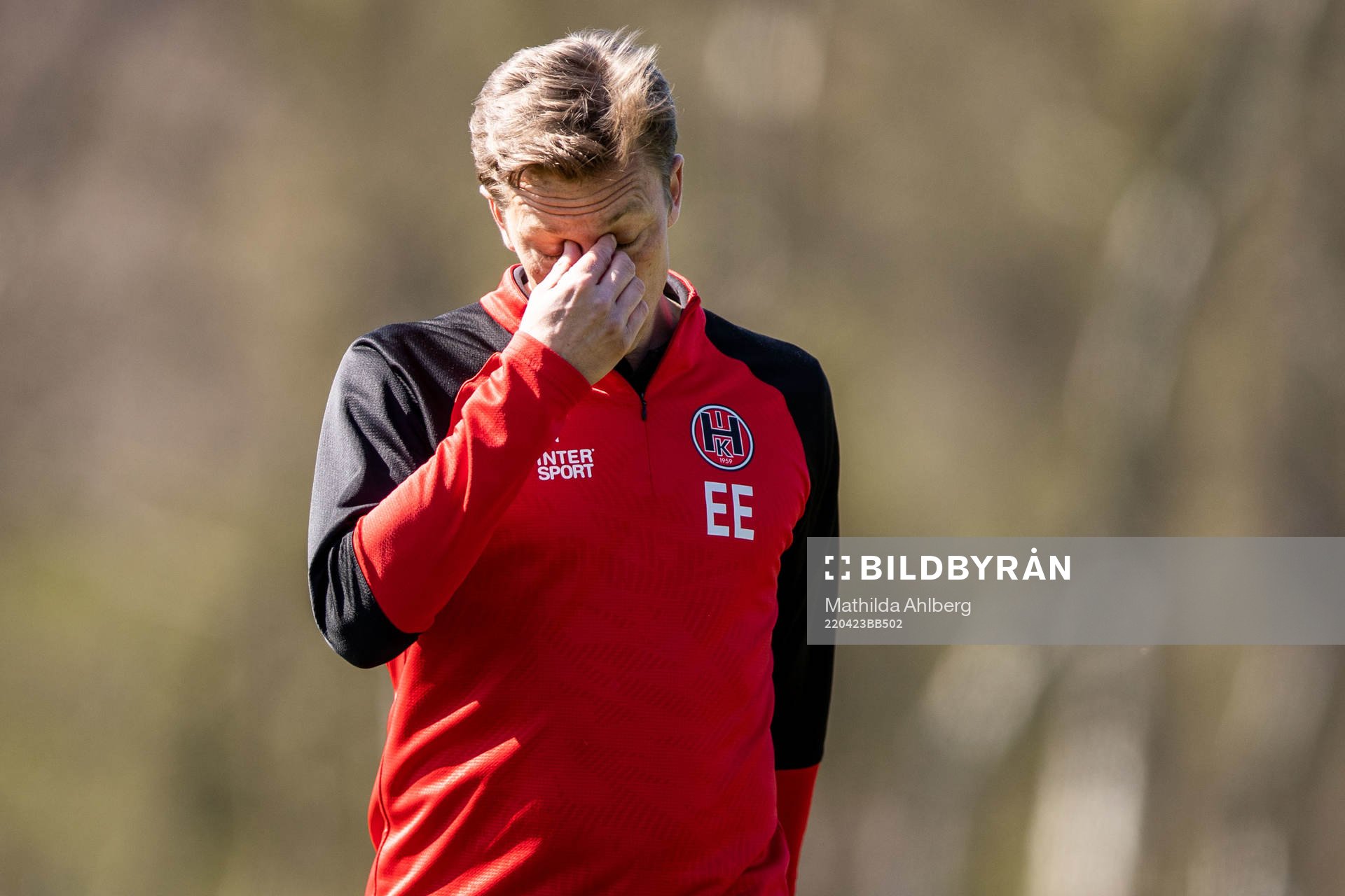 Hittarps tränare Erik Edman deppar