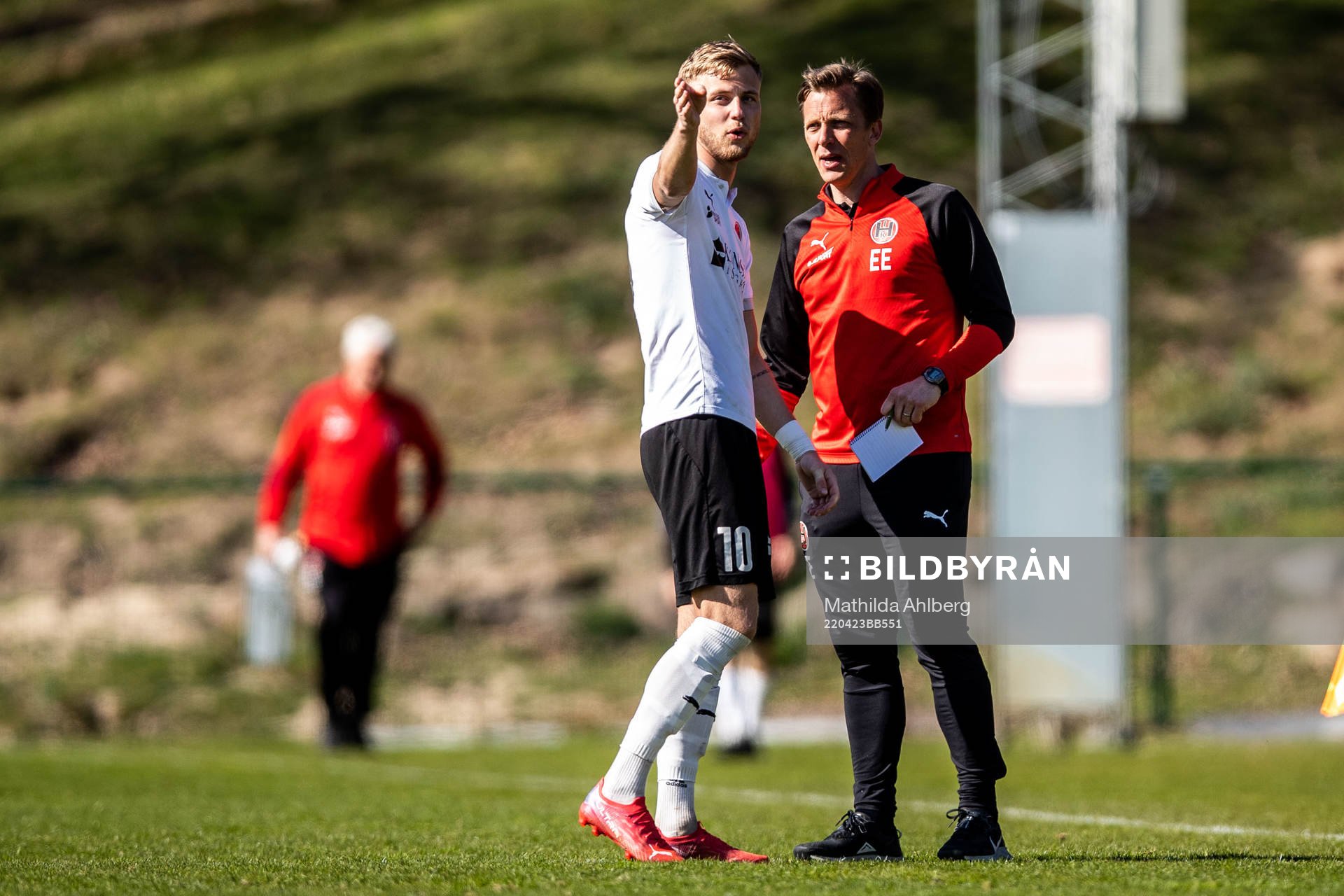 Hittarps Oliver Åkerman och tränare Erik Edman