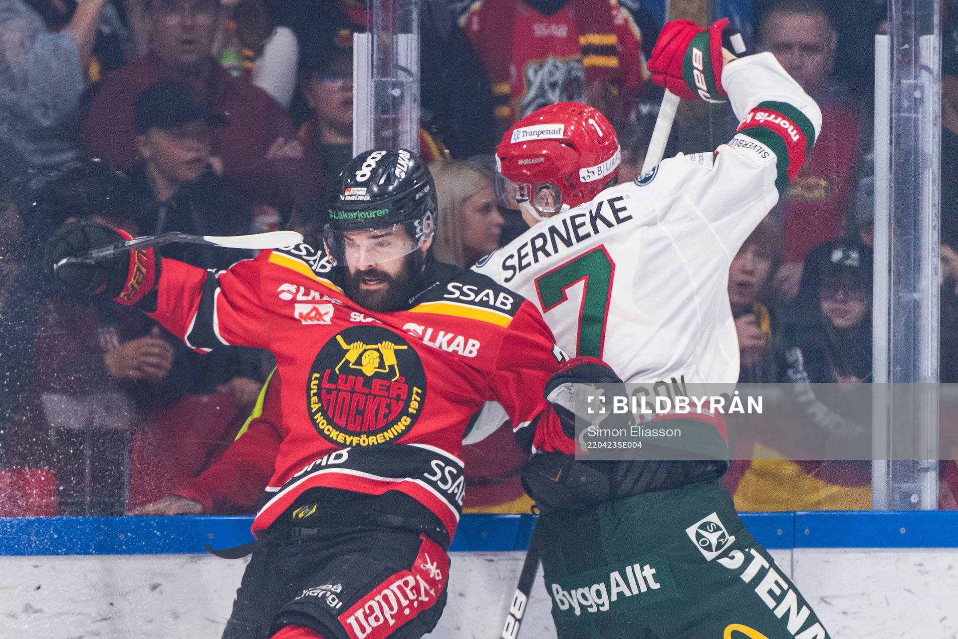 Luleås Linus Fröberg och Frölundas Simon Edvinsson