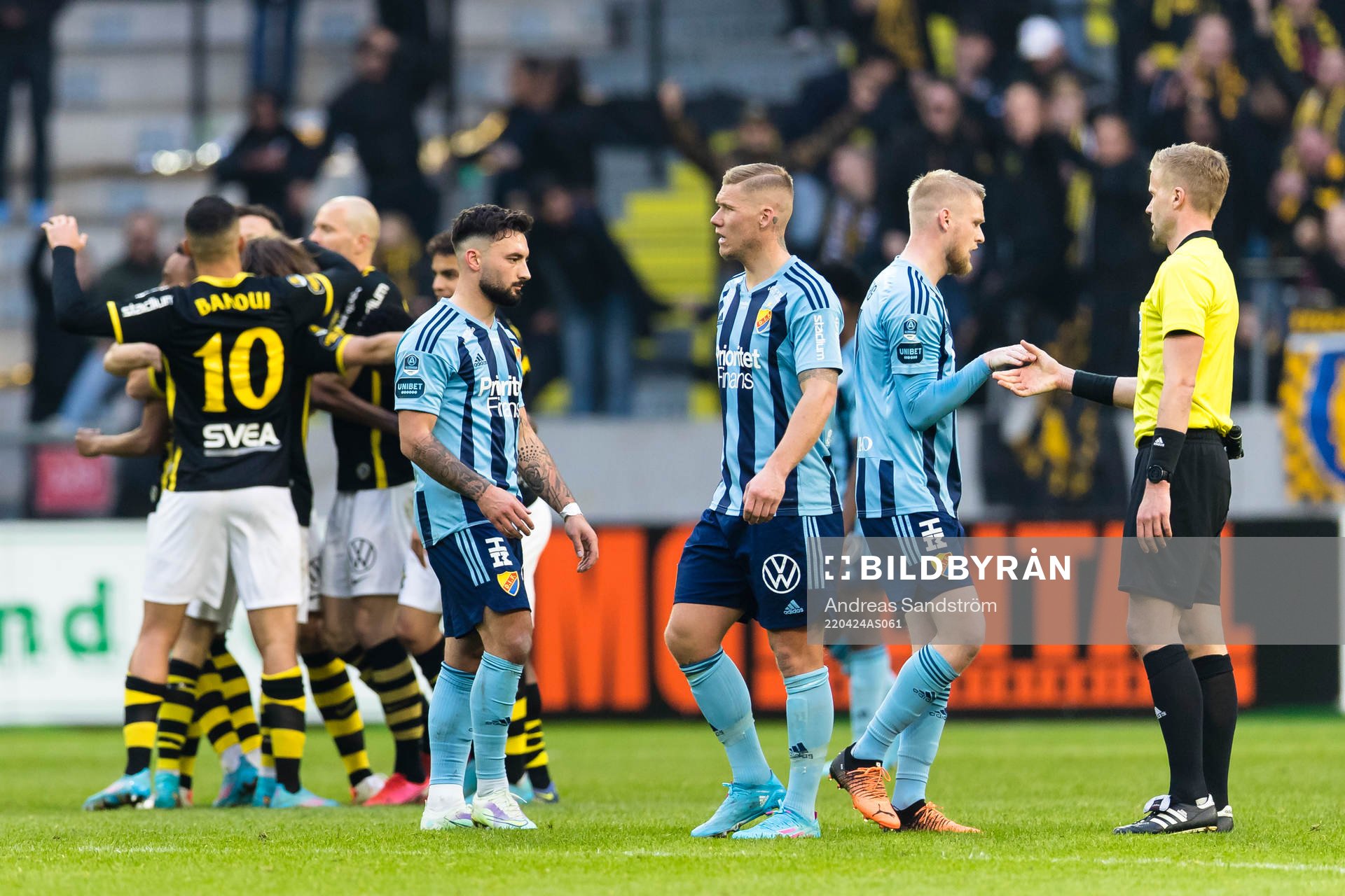 Djurgårdens Sead Haksabanovic och Victor Edvardsen deppar
