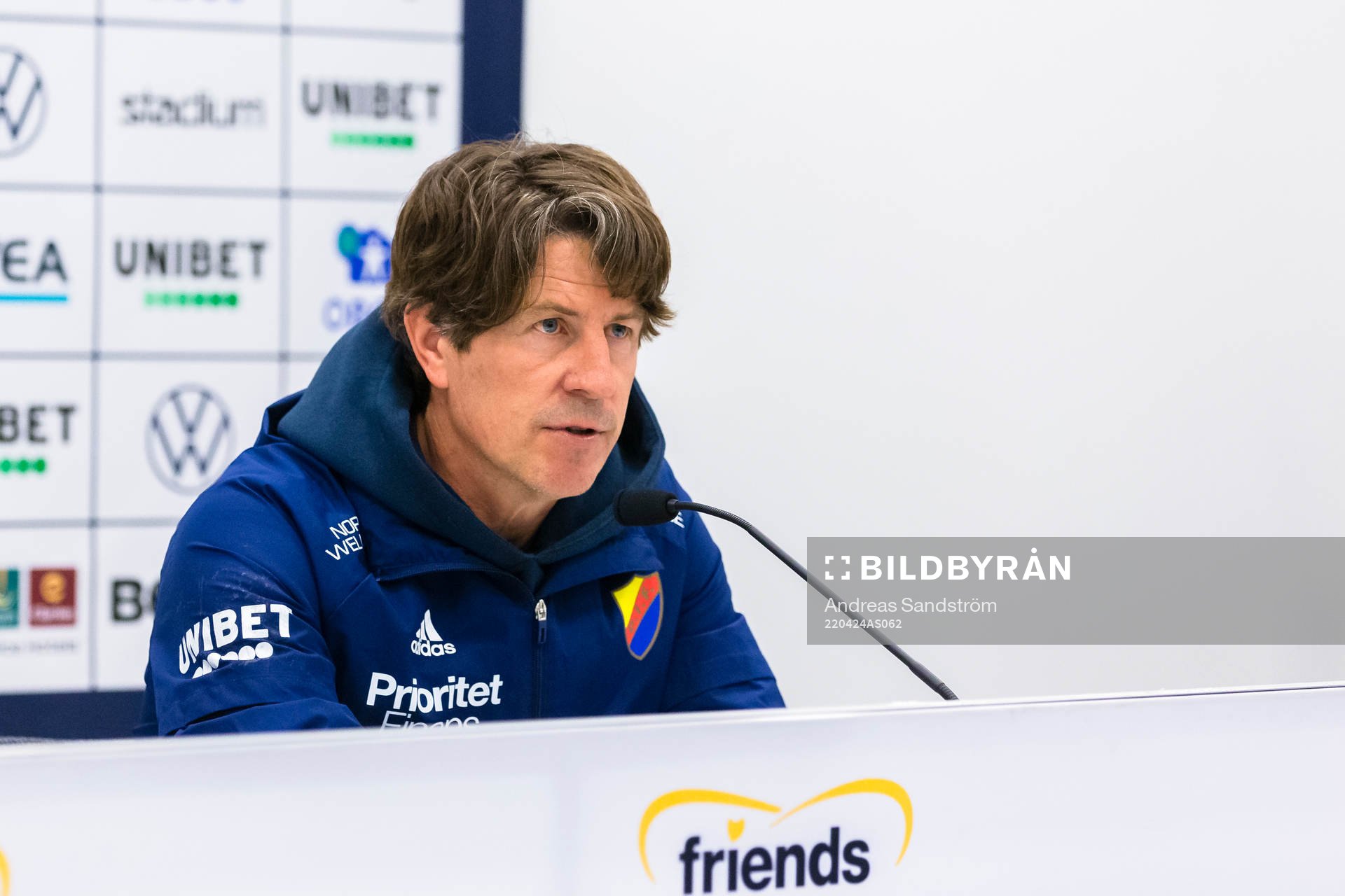 Djurgårdens tränare Thomas Lagerlöf svarar på frågor