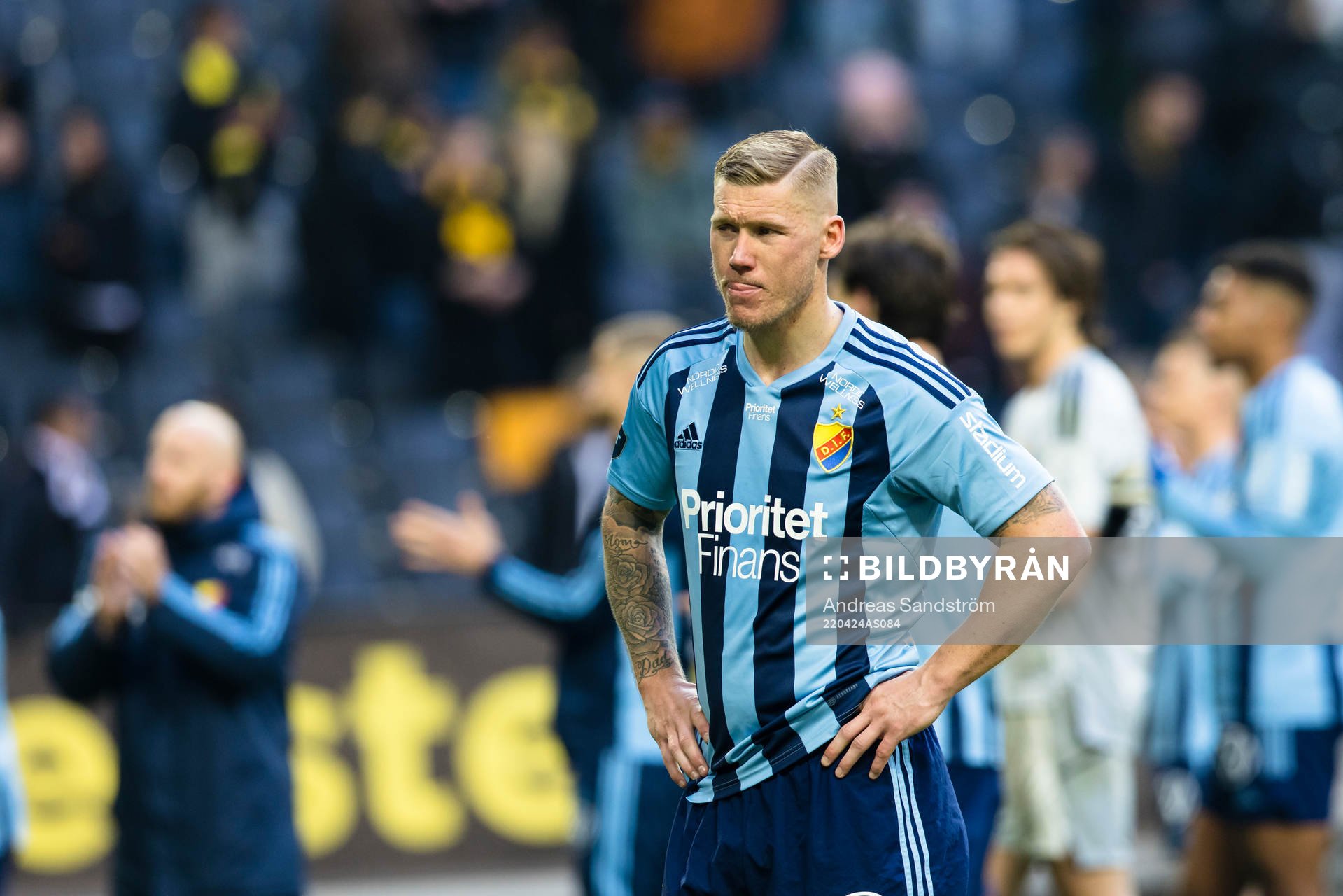 Djurgårdens Victor Edvardsen deppar