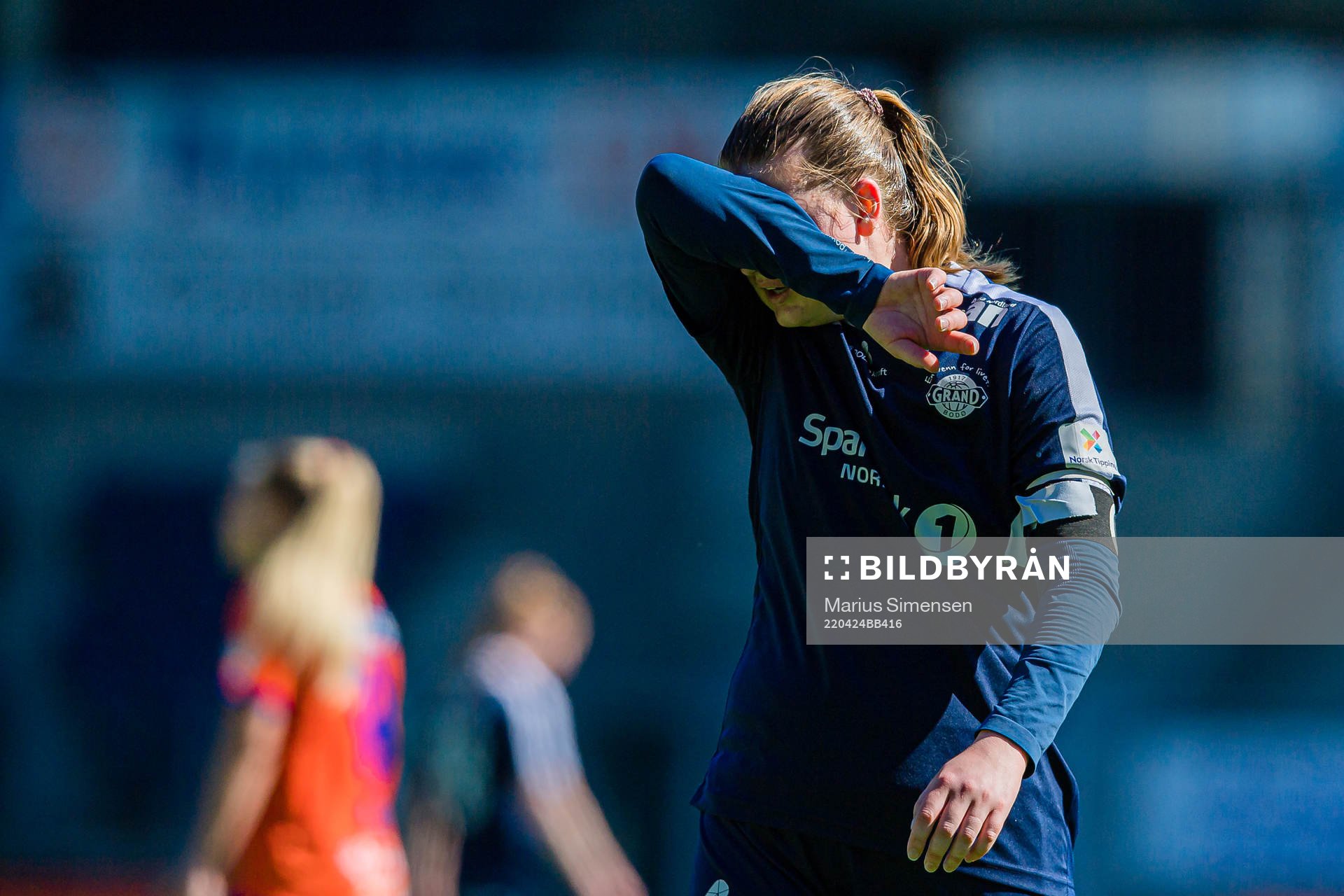 Cecilie Falch of Grand Bodø looks dejected