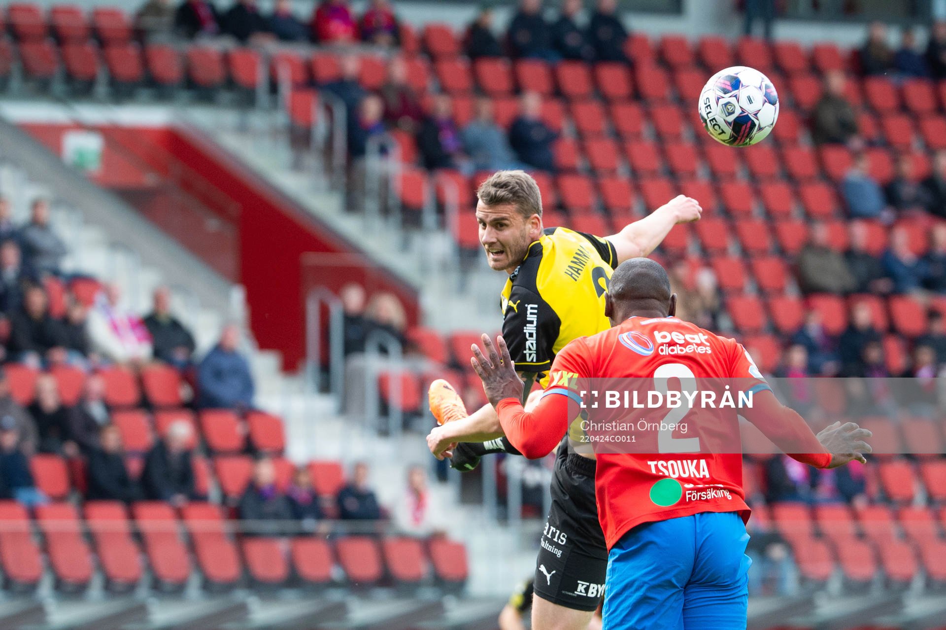 Häckens Johan Hammar och Helsingborgs Ravy Tsouka-Dozi