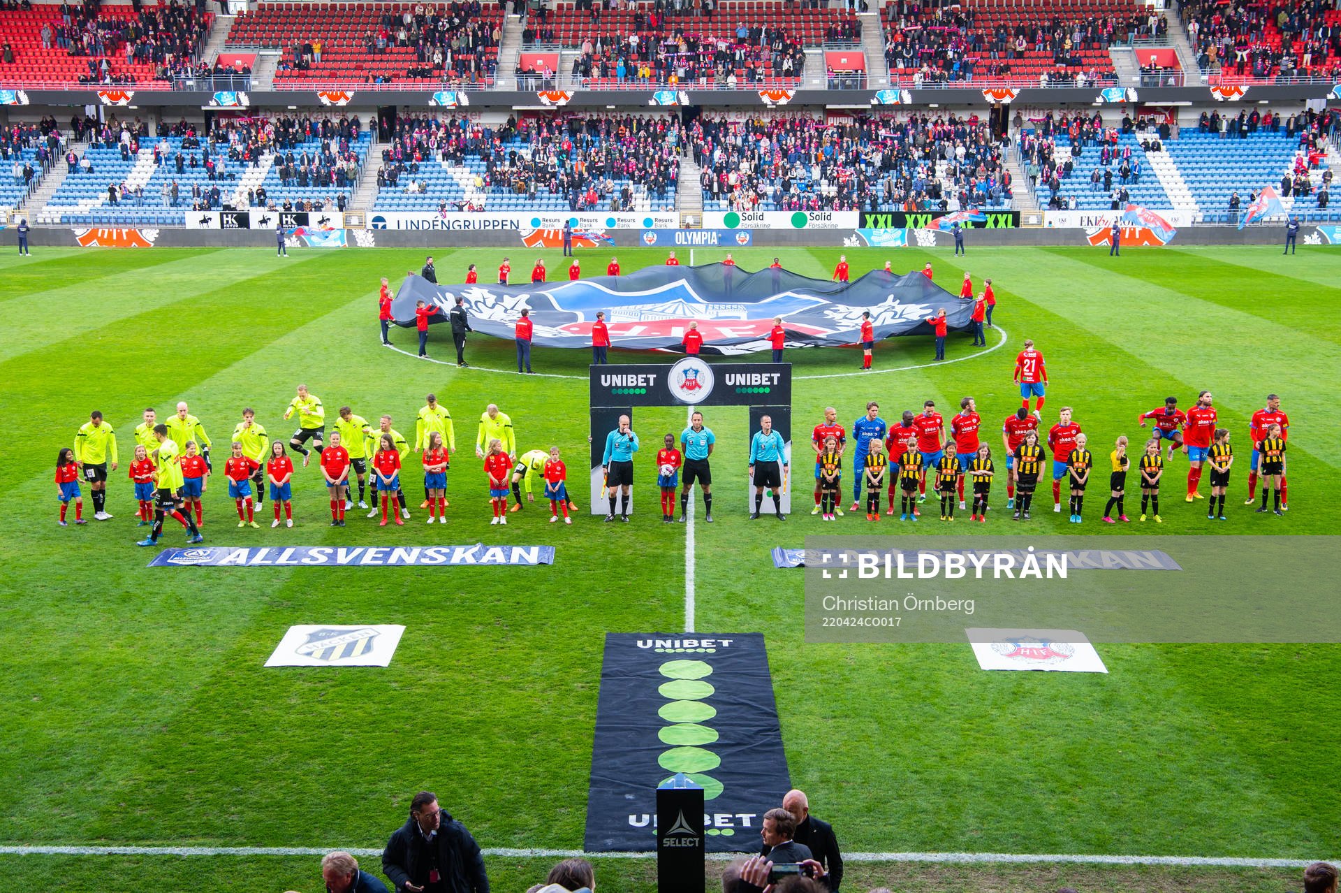 Häckens och Helsingborgs spelare