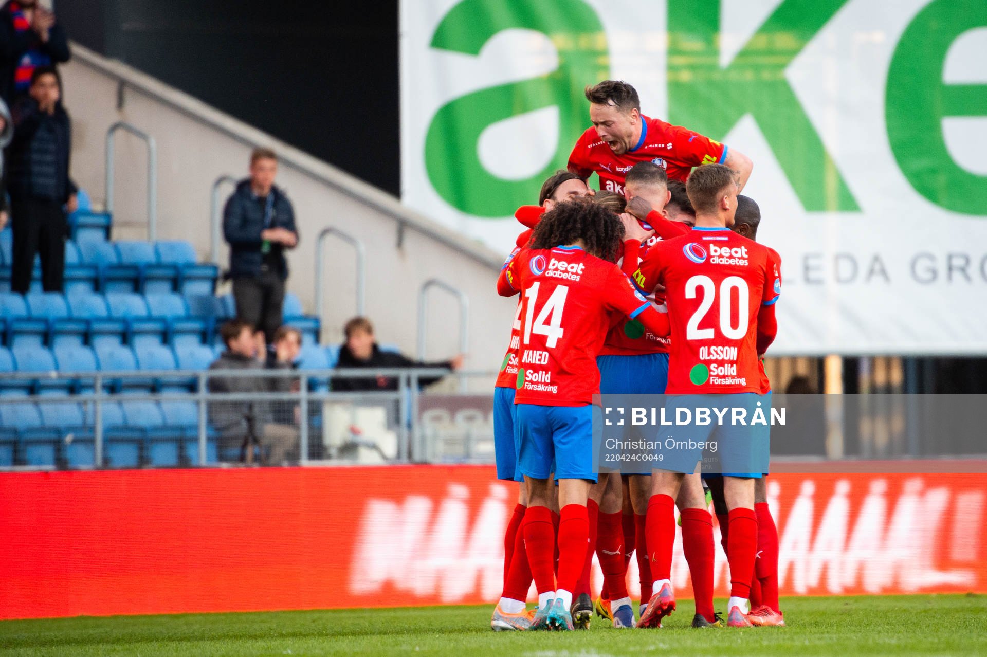 Helsingborgs spelare jublar