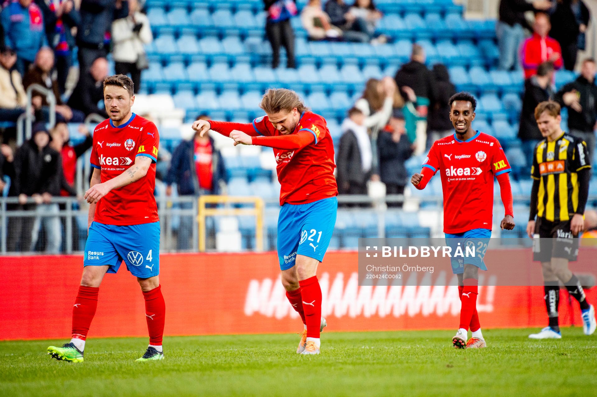 Helsingborgs Viljormur Davidsen, Charlie Weberg och Taha