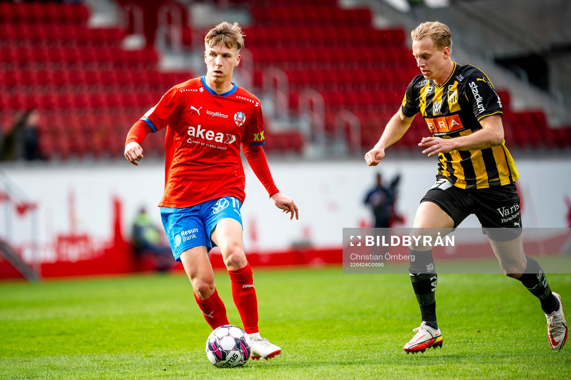 Helsingborgs Lucas Lingman mot Häckens Gustav Berggren