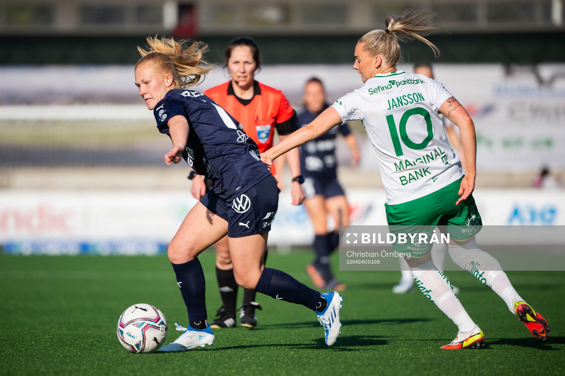 Rosengårds Sofie Bruun Bredgaard och Hammarbys Emma Jansson