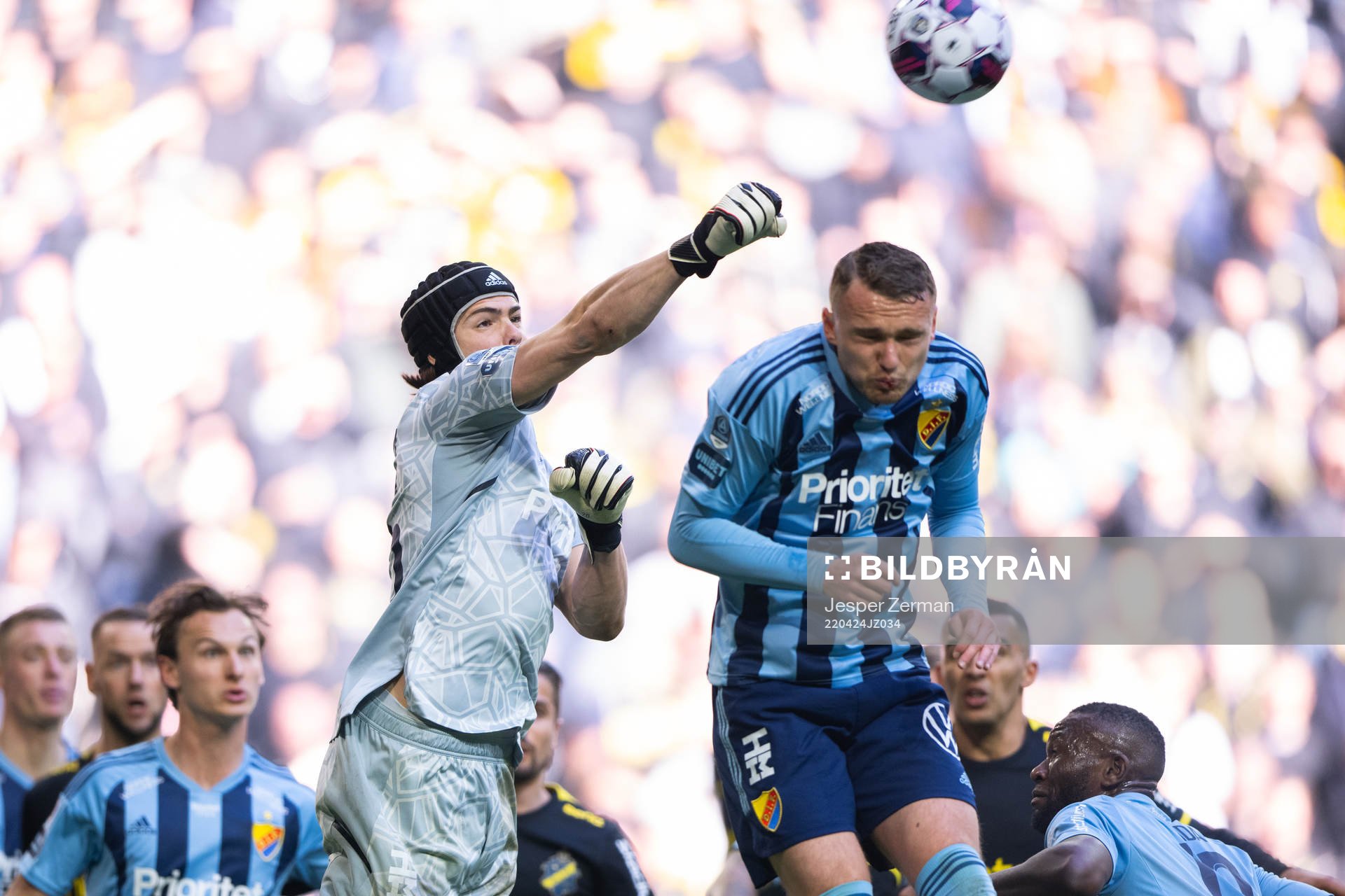 Djurgårdens målvakt Jacob Widell Zetterström och Piotr