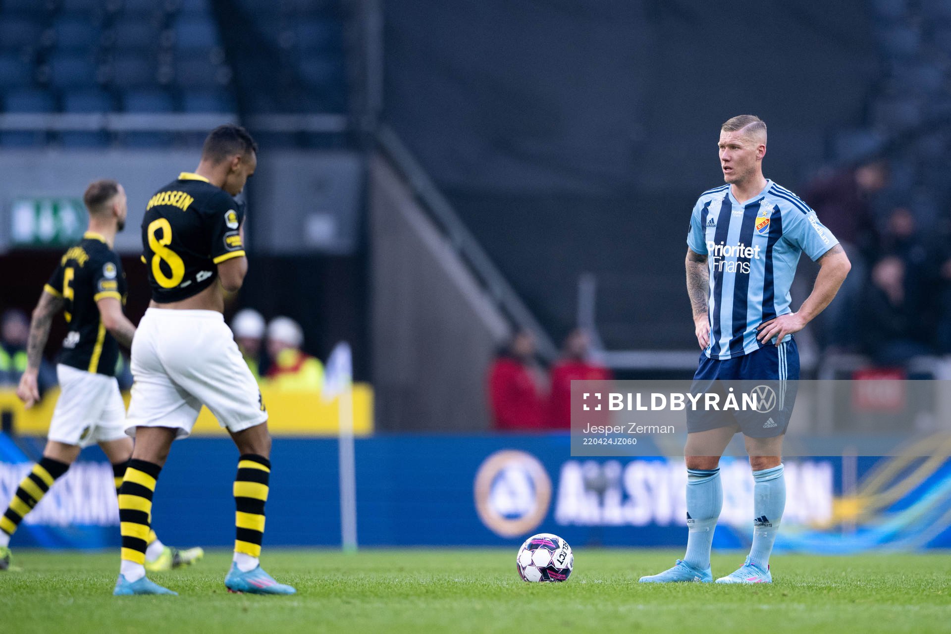 Djurgårdens Victor Edvardsen deppar