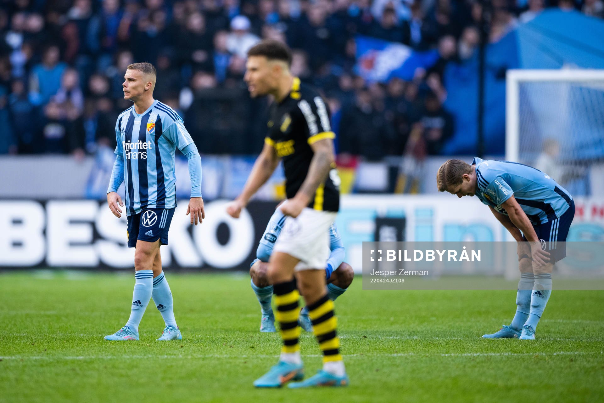 Djurgårdens Elias Andersson och Hampus Finndell deppar