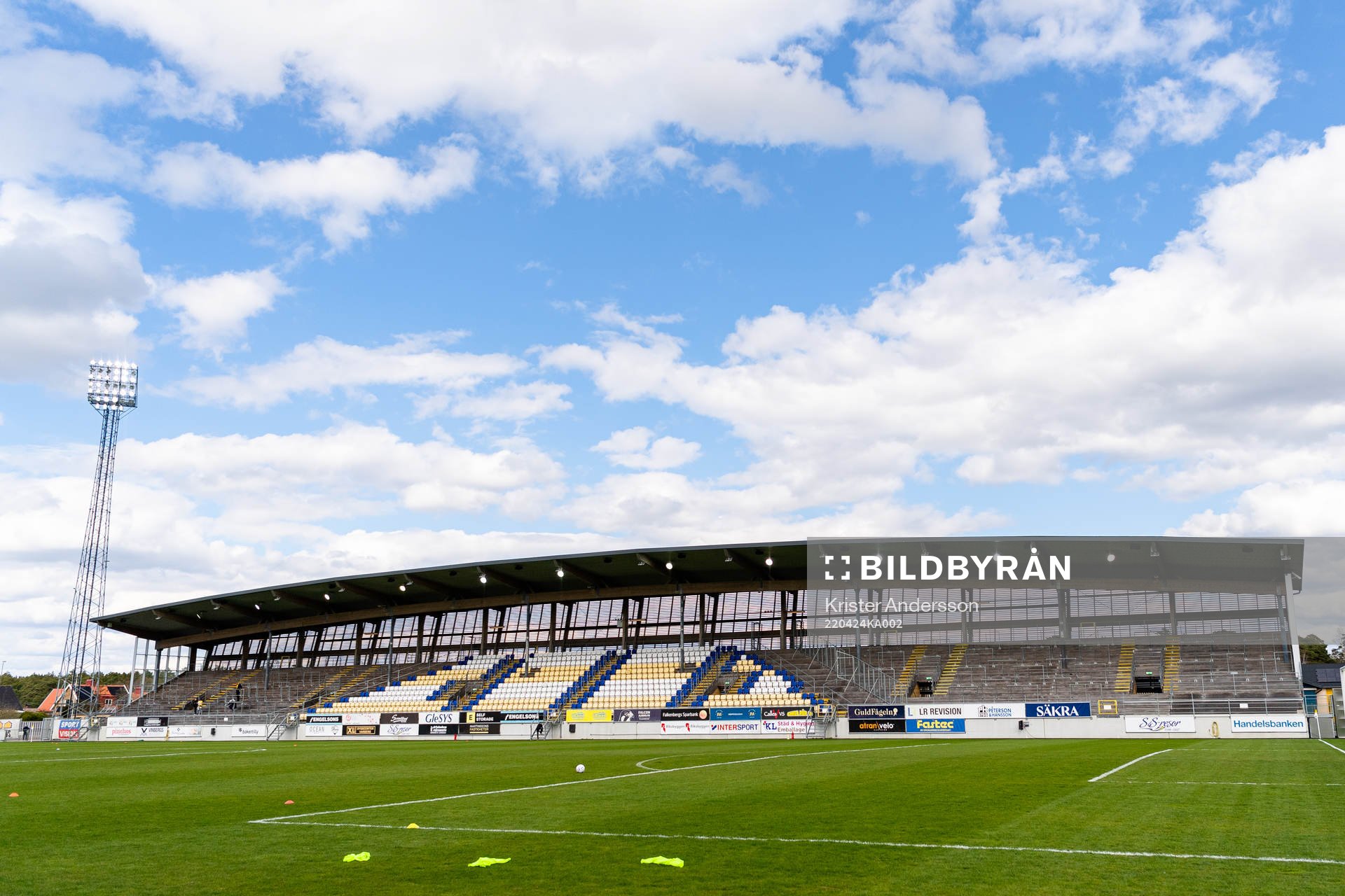 Falcon Alkoholfri Arena före fotbollsmatchen i Ettan