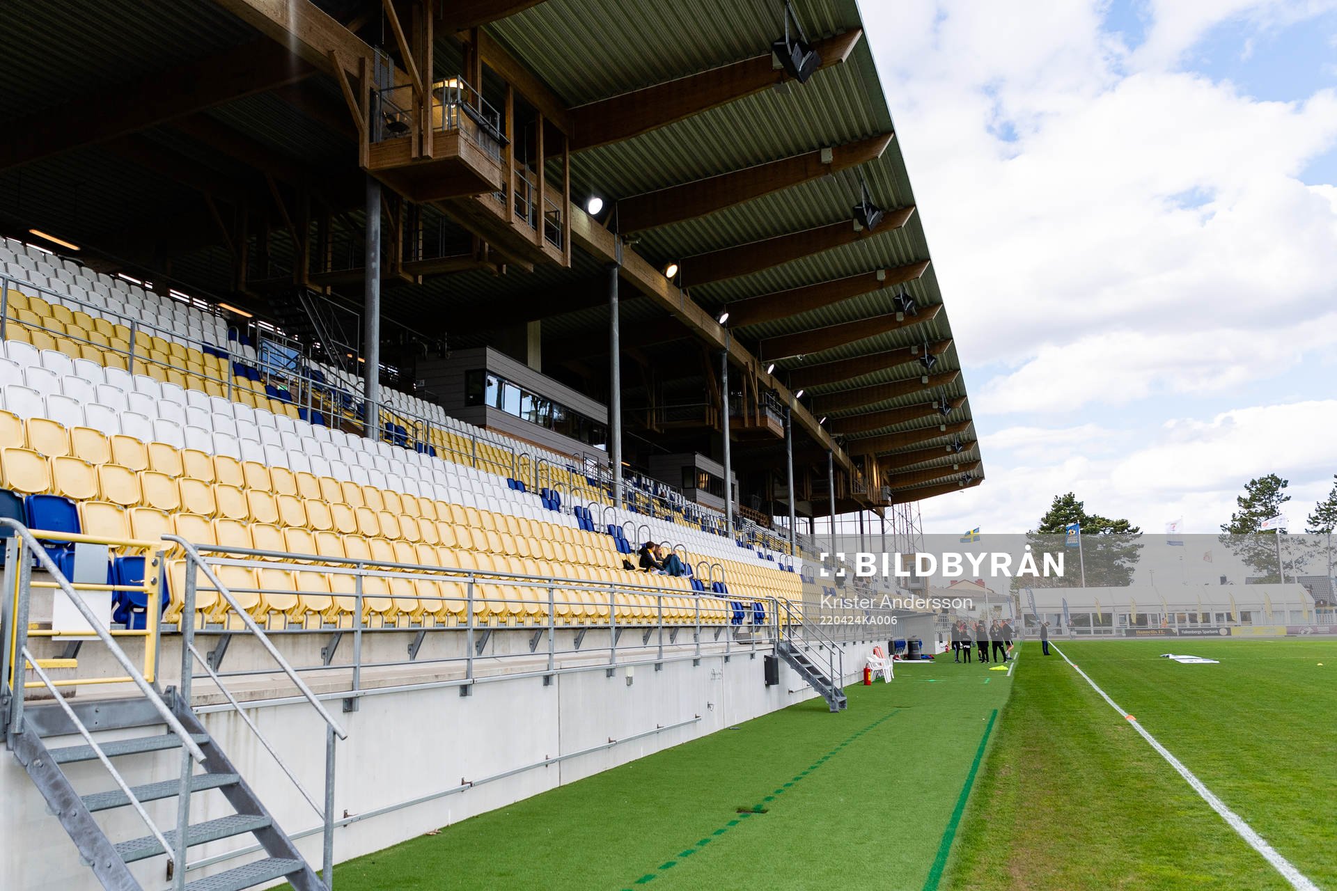 Falcon Alkoholfri Arena före fotbollsmatchen i Ettan
