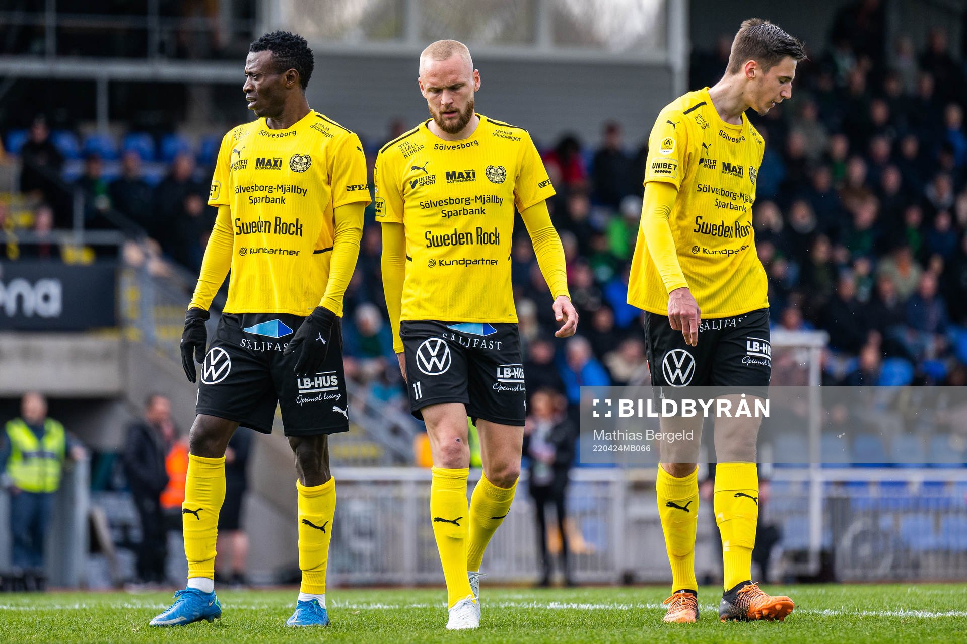 Mjällbys Silas Nwankwo, Adam Ståhl ocj Noah Eile deppar