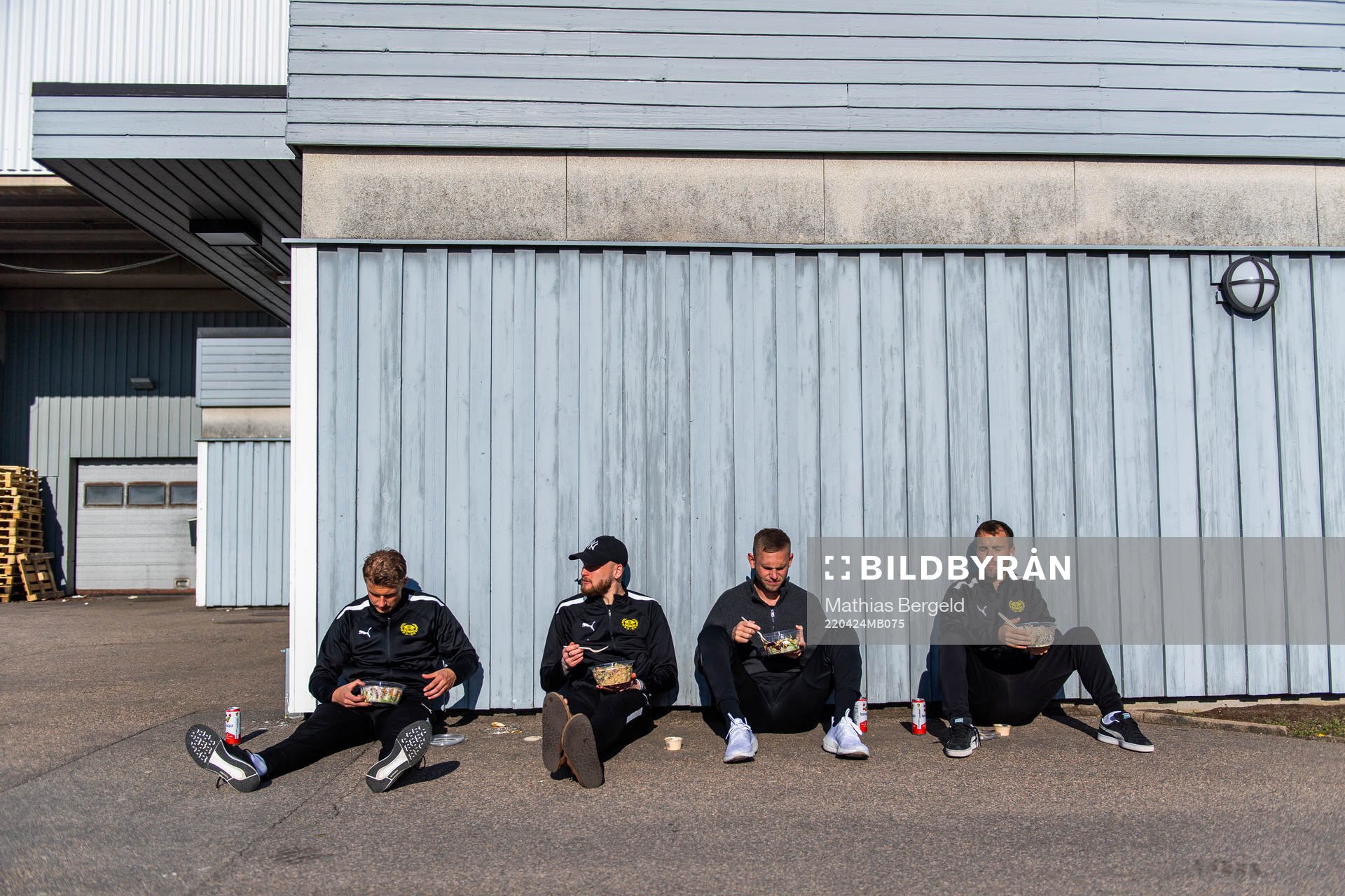 Mjällbys spelare äter