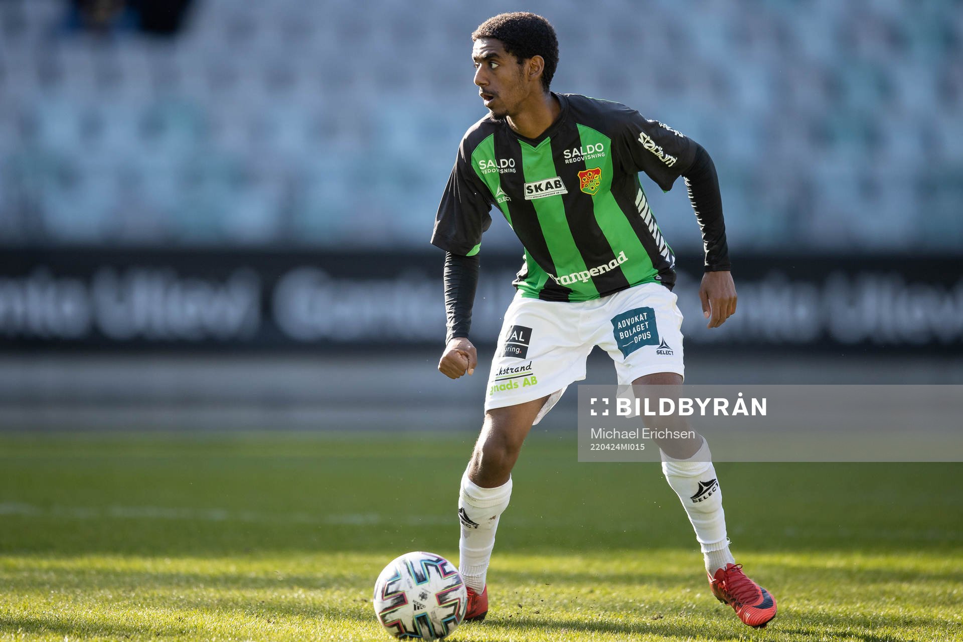GAIS Harun Ibrahimunder fotbollsmatchen i Ettan södra