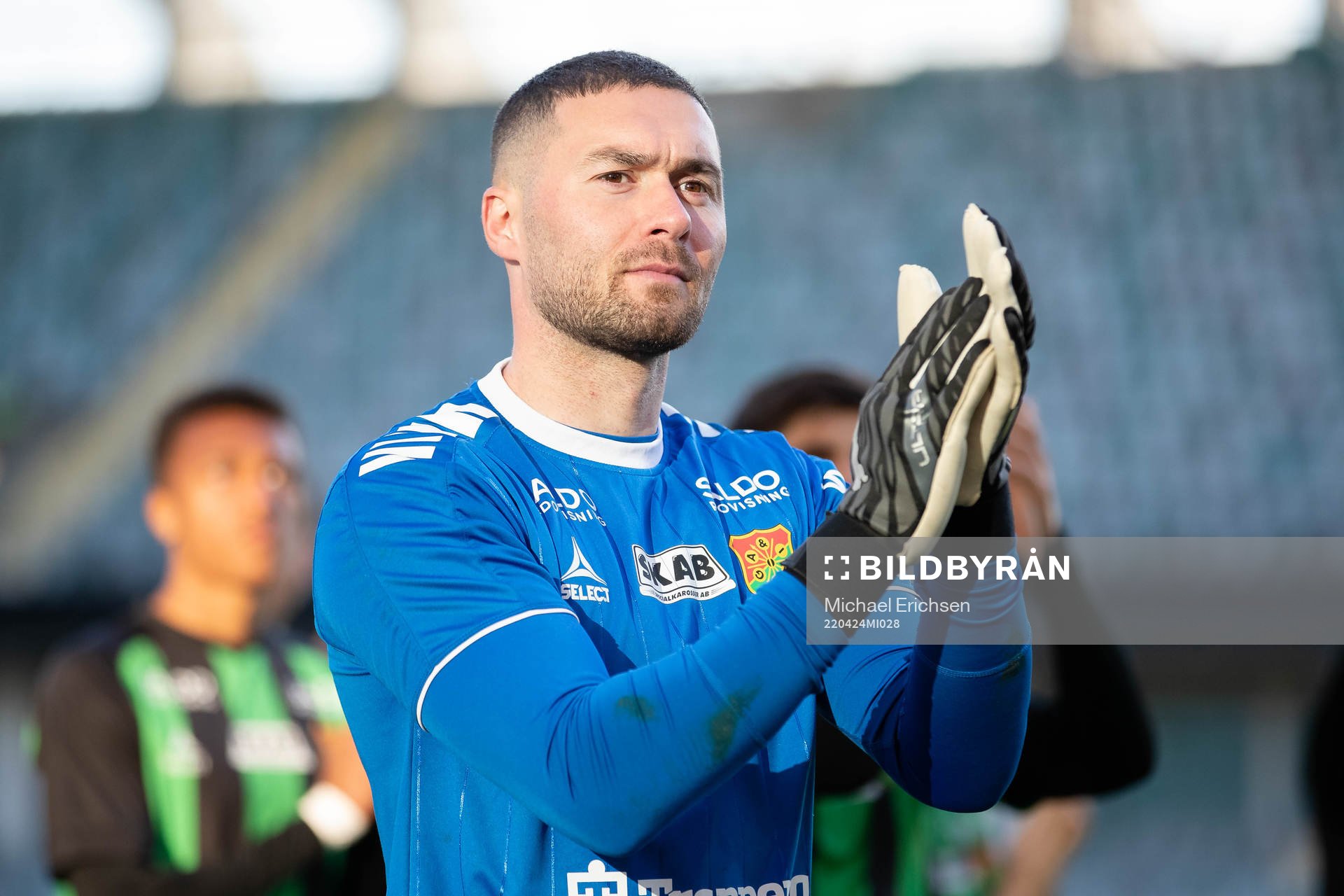 GAIS målvakt Mergim Krasniqi jublar