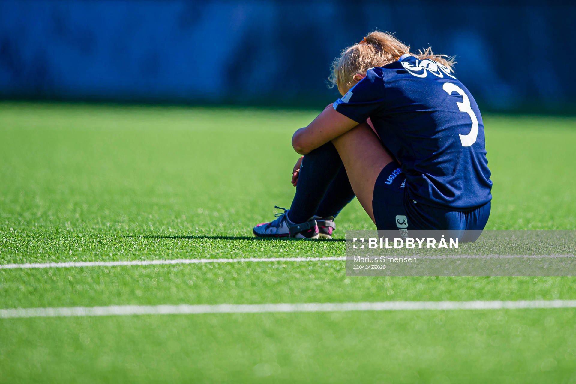 Martine Kristoffersen of Grand Bodø looks dejected
