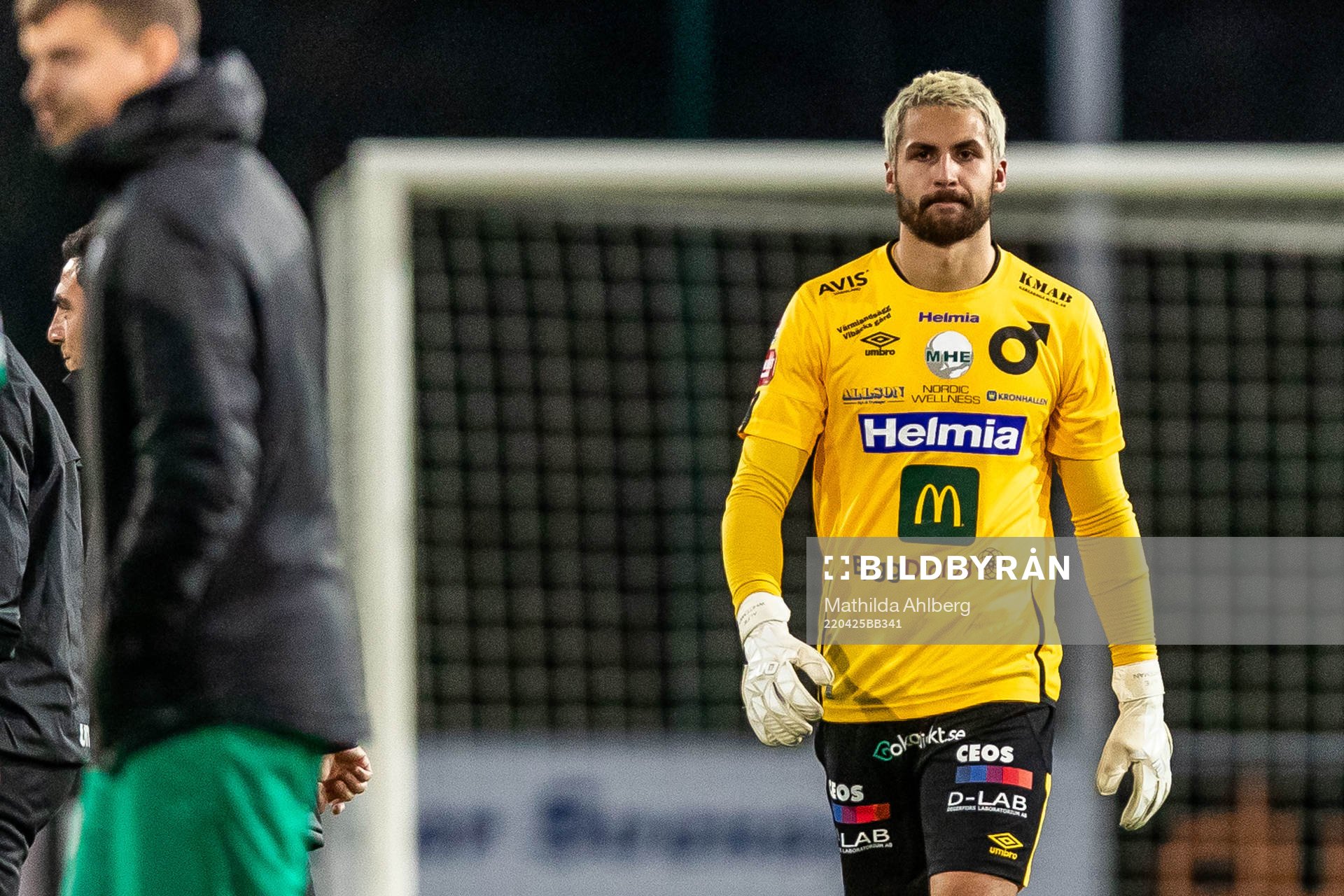Degerfors målvakt Alfie Malik Whiteman deppar