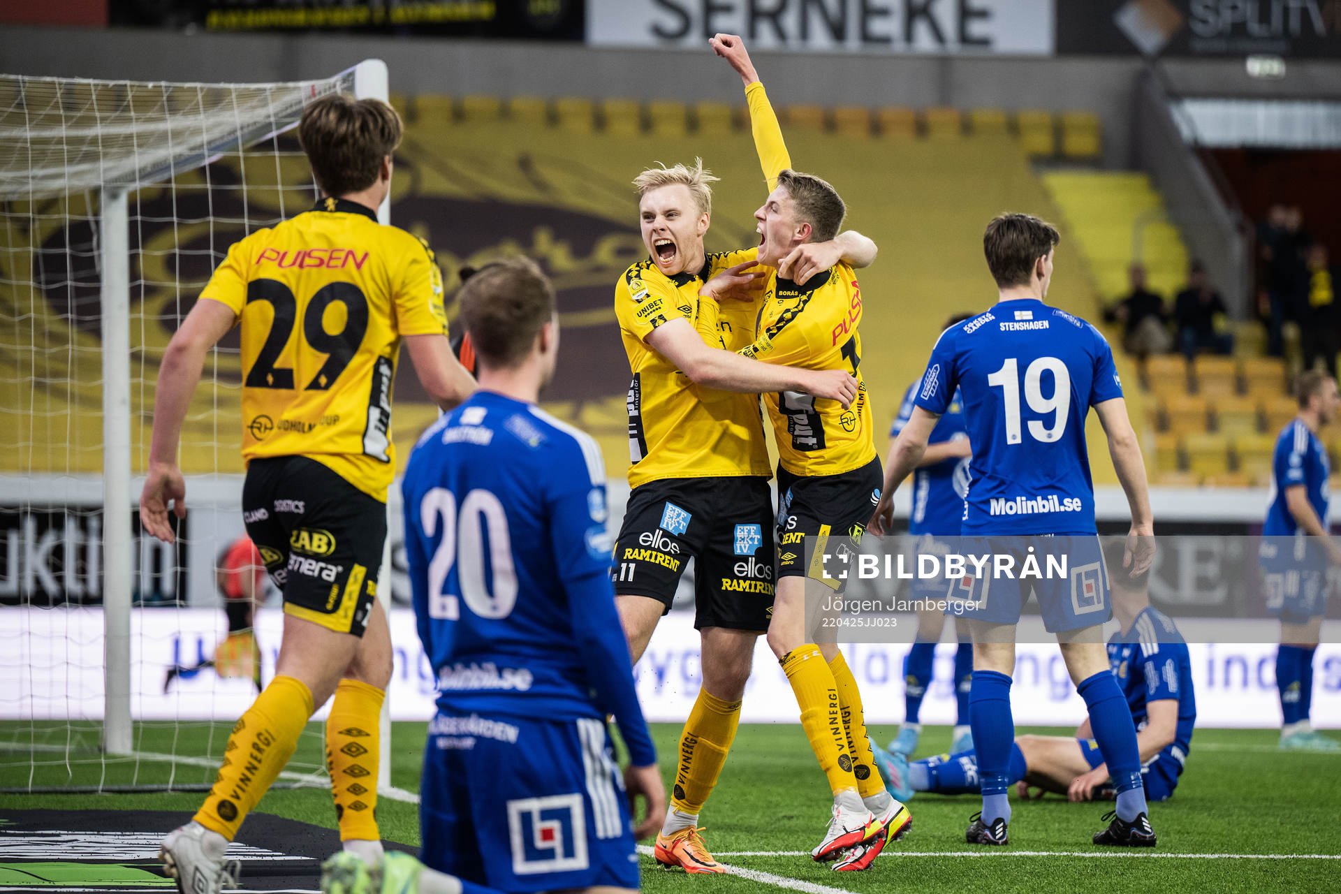 Elfsborgs Sveinn Gudjohnsen och Alexander Bernhardsson