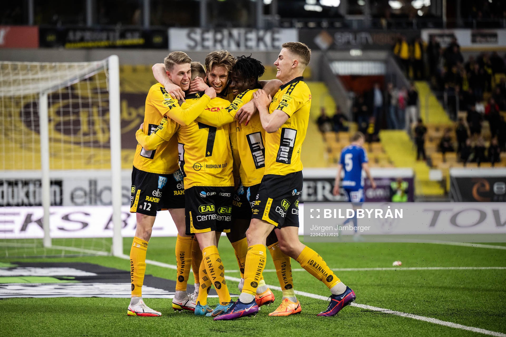 Elfsborgs Jacob Ondrejka jublar efter 3-1 under fotbollsmatchen i Allsvenskan mellan Elfsborg och GIF Sundsvall den 25 april 2022 i Borås.