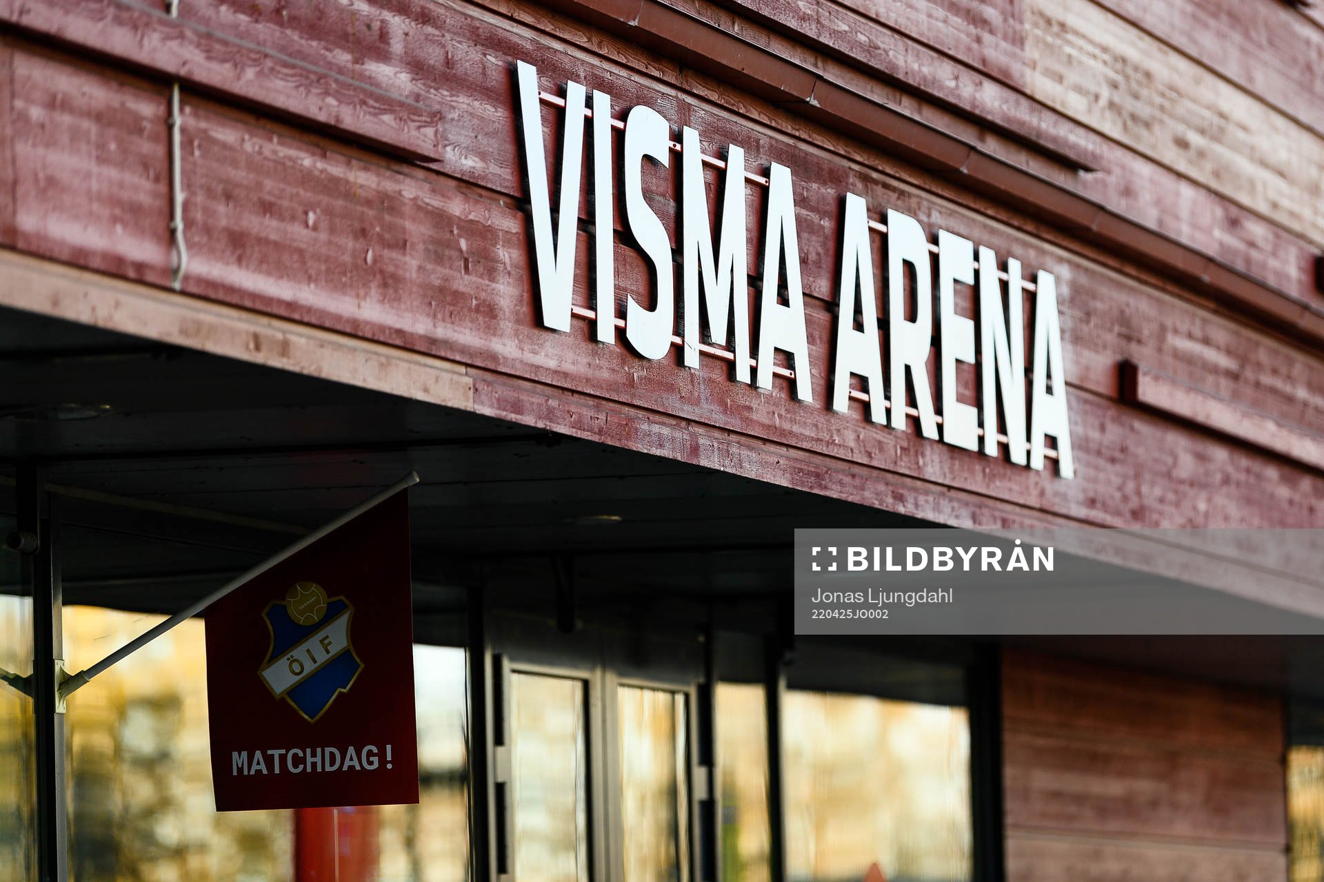 Exteriör vy av Visma arena