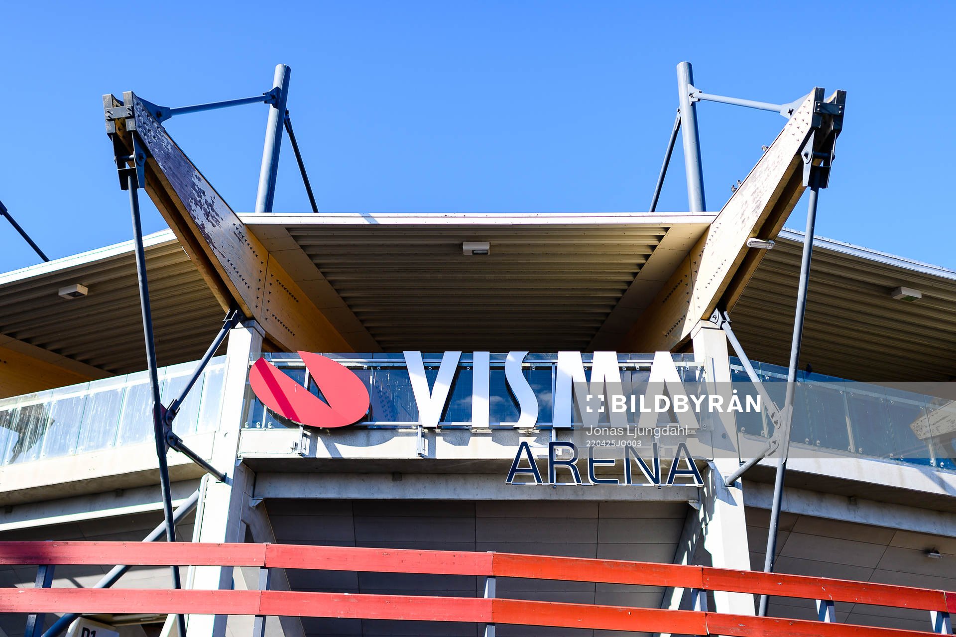Exteriör vy av Visma arena
