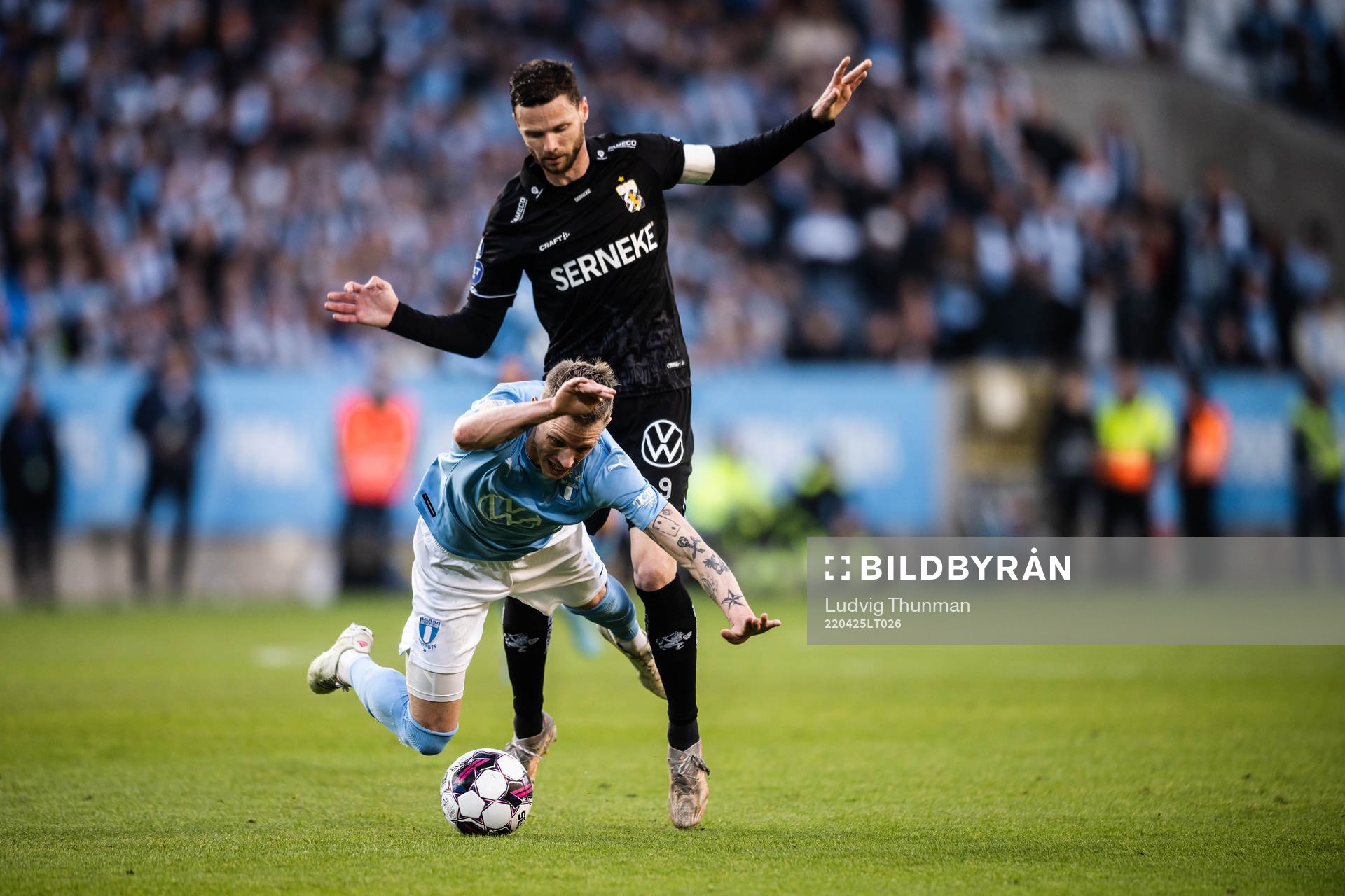 IFK Göteborgs Marcus Berg och Malmö FFs Sören Rieks