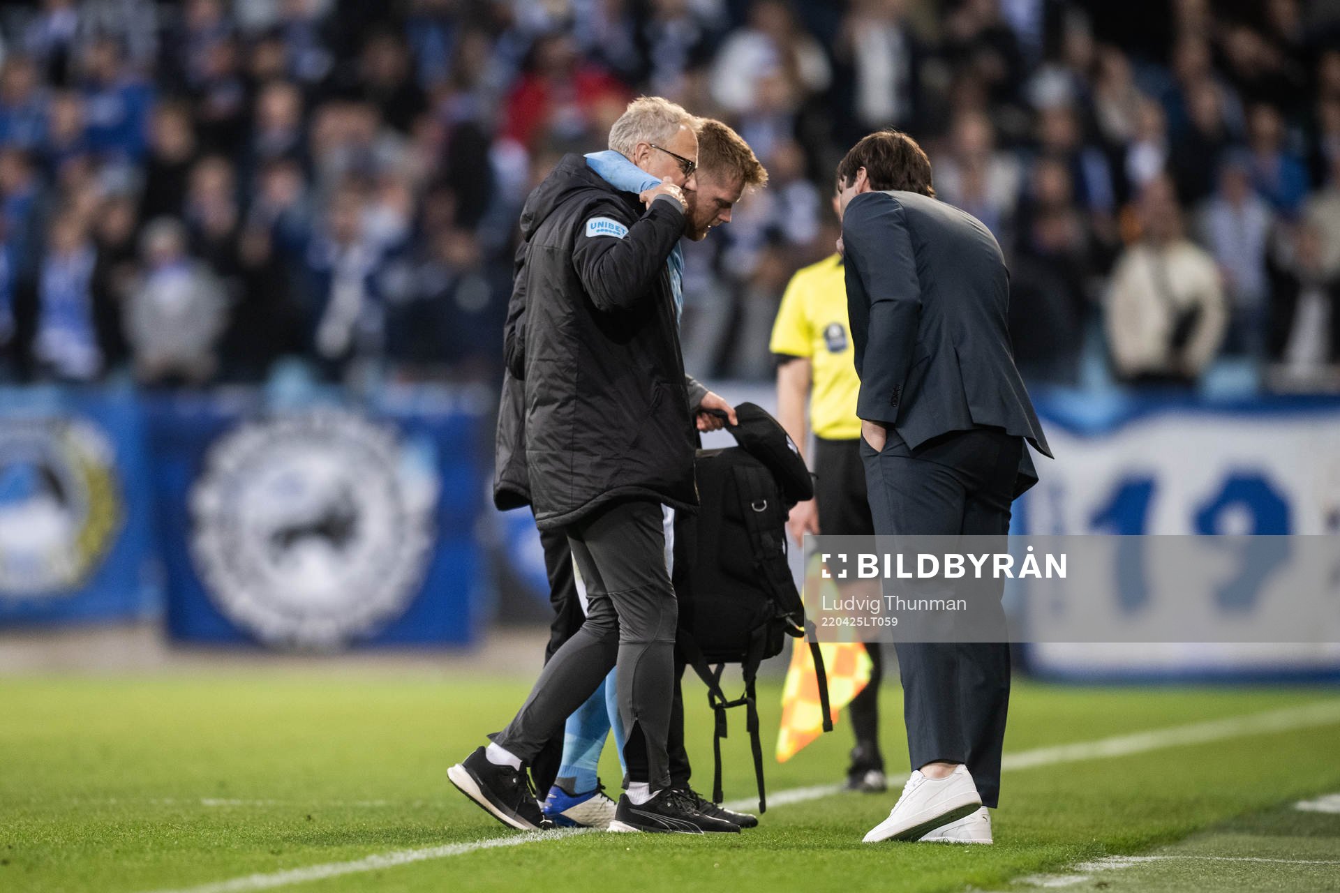 Malmö FFs Anders Christiansen, läkare Pär Herbertsson