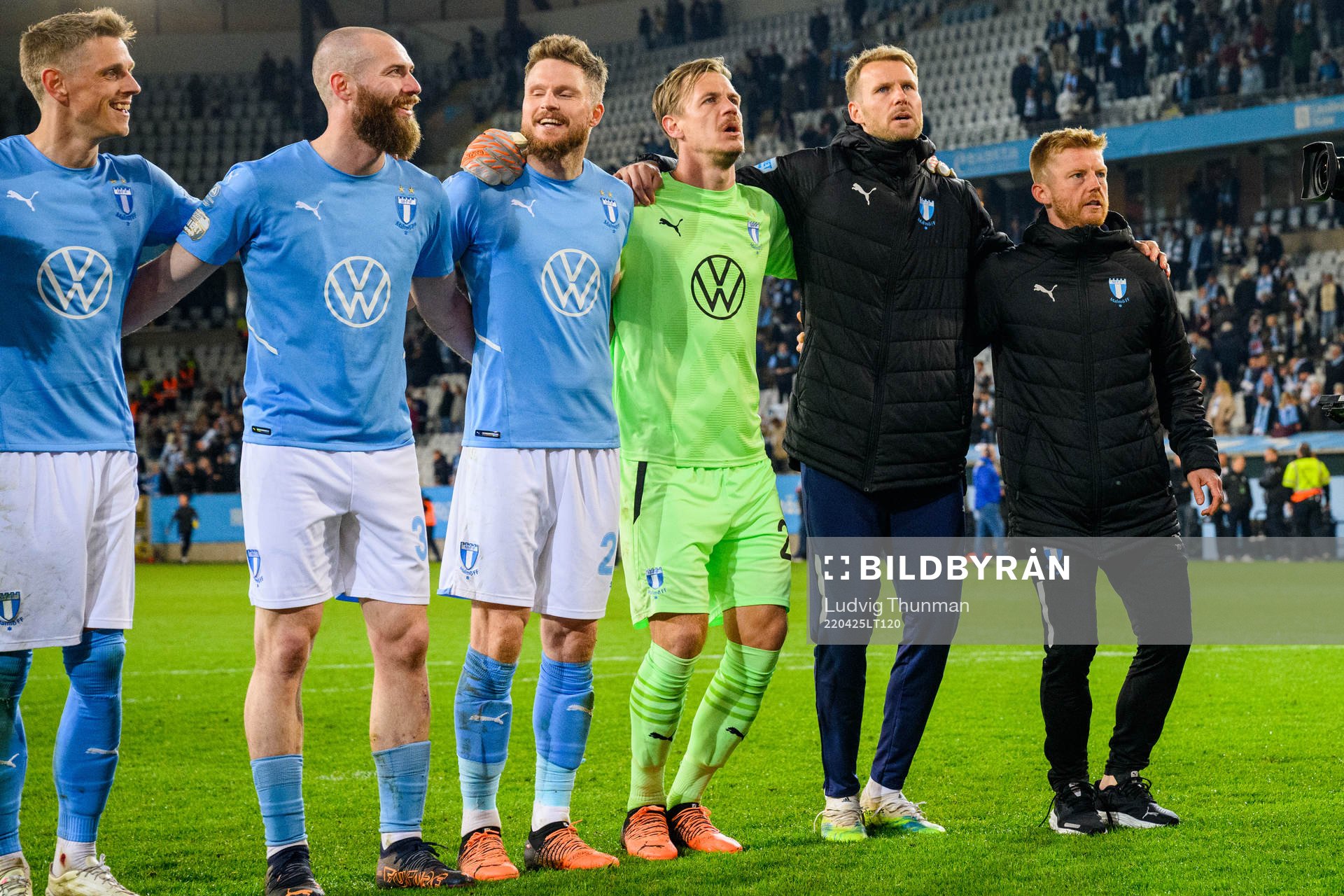 Malmö FFs Sören Rieks, Jo Inge Berget, Lasse Nielsen,