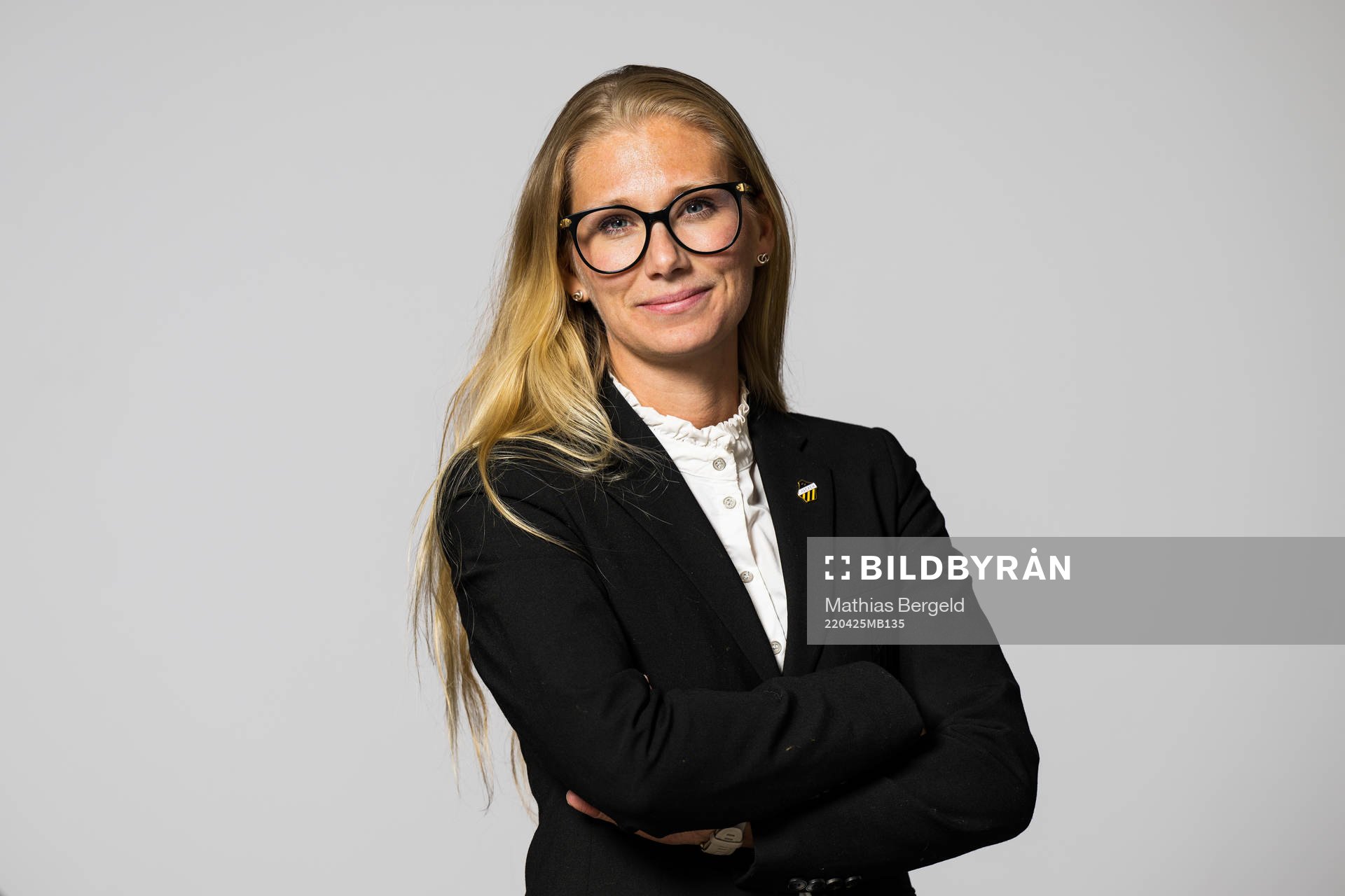 Vice styrelseordförande Siri Mårtensson Hjälmberg under en porträttfotografering med Häcken den 25 april 2022 i Göteborg. 