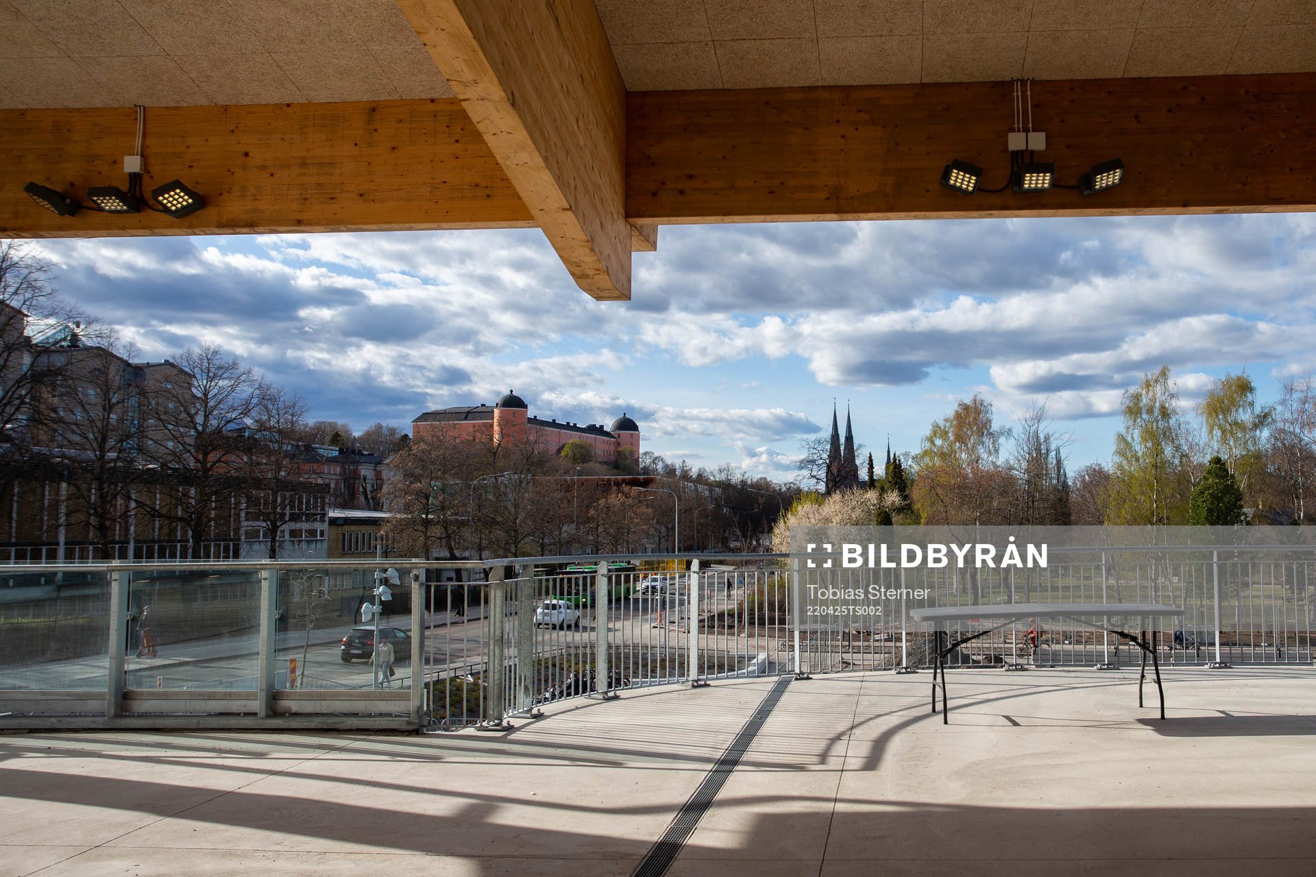 Uppsala slott och Domkyrkan sedd från Studenternas