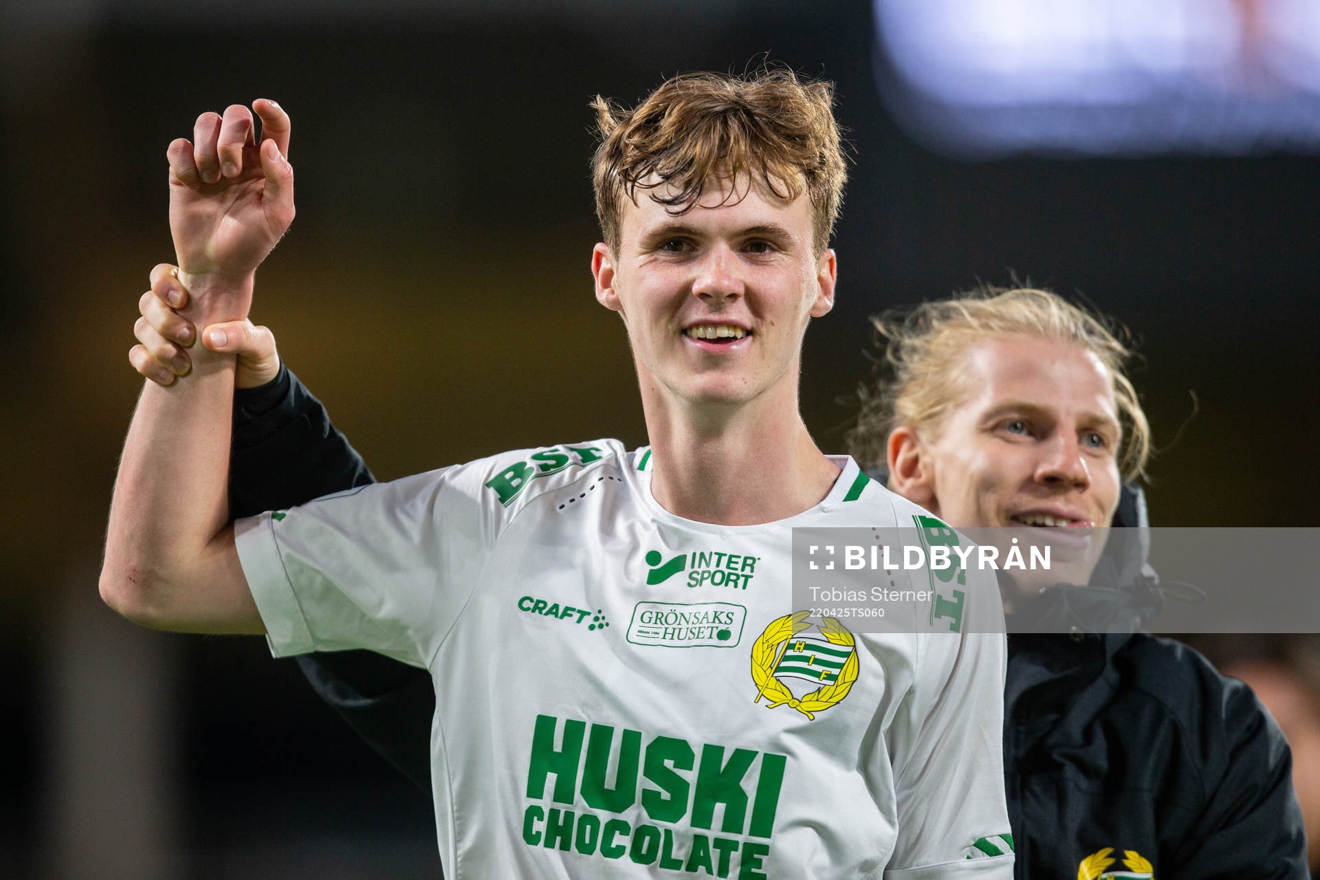 Hammarbys Gustav Ludwigson och Williot Swedberg jublar
