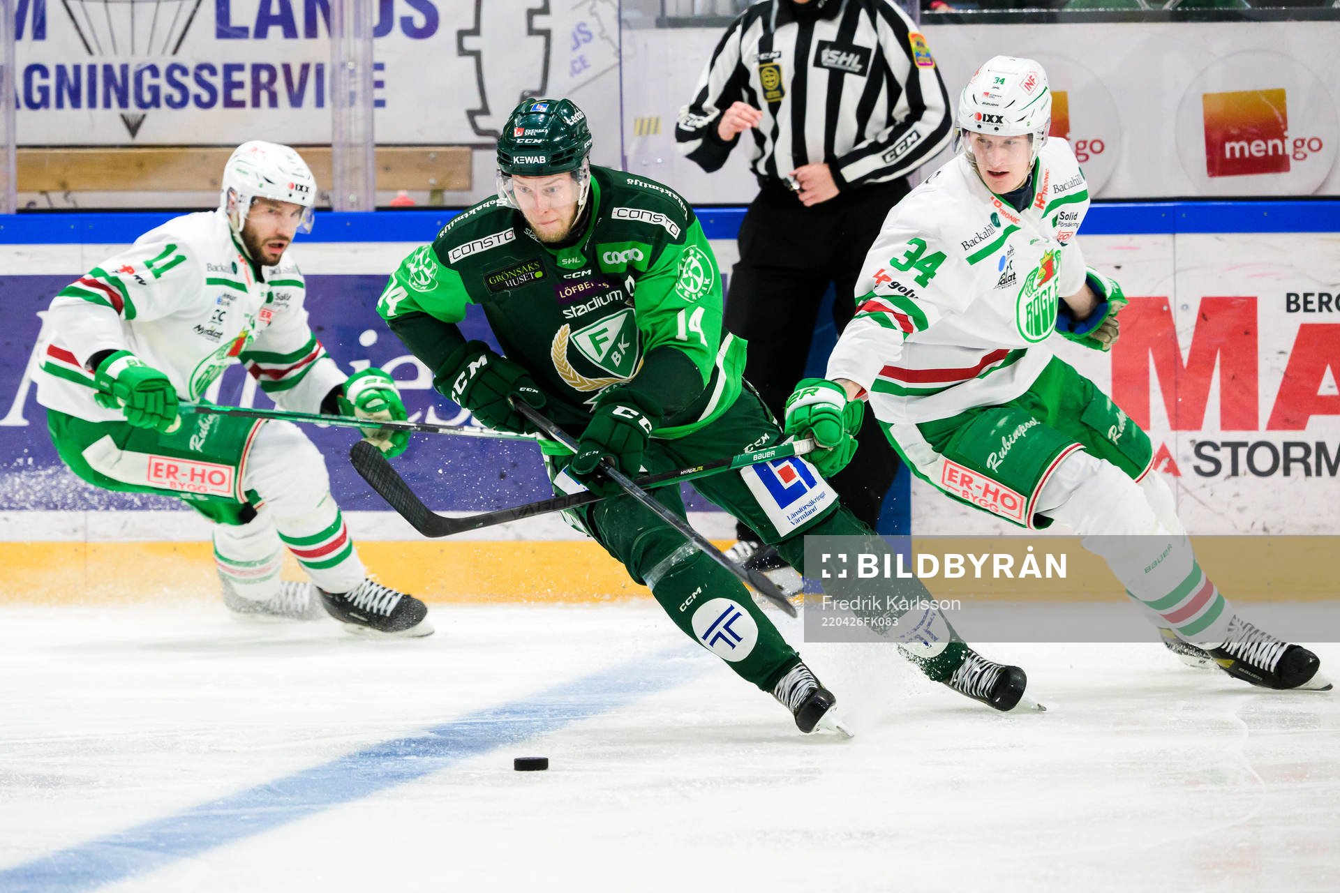 Rögles Mattias Sjögren, Färjestads Victor Ejdsell och
