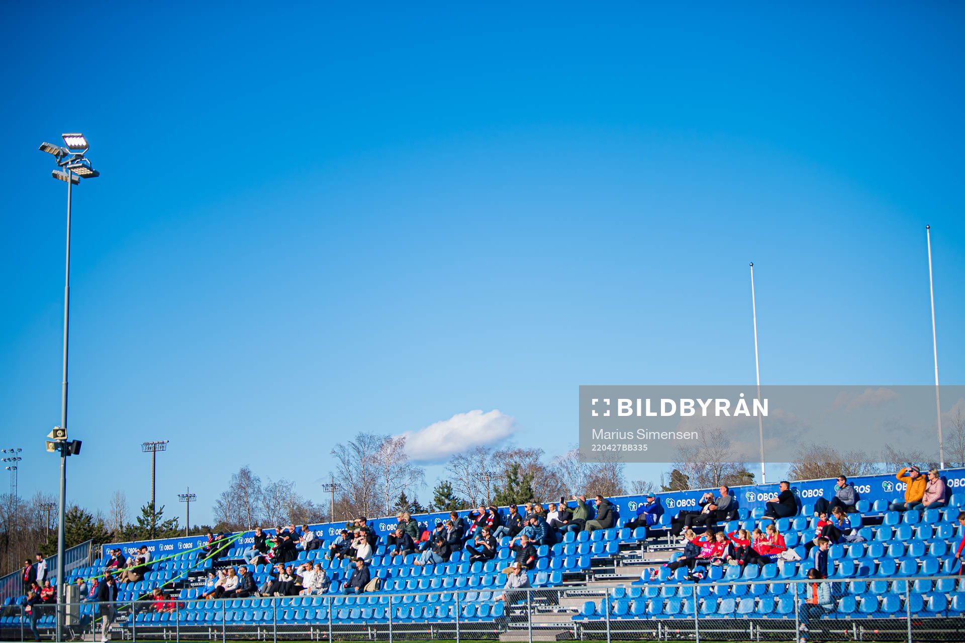 Spectators in the stands