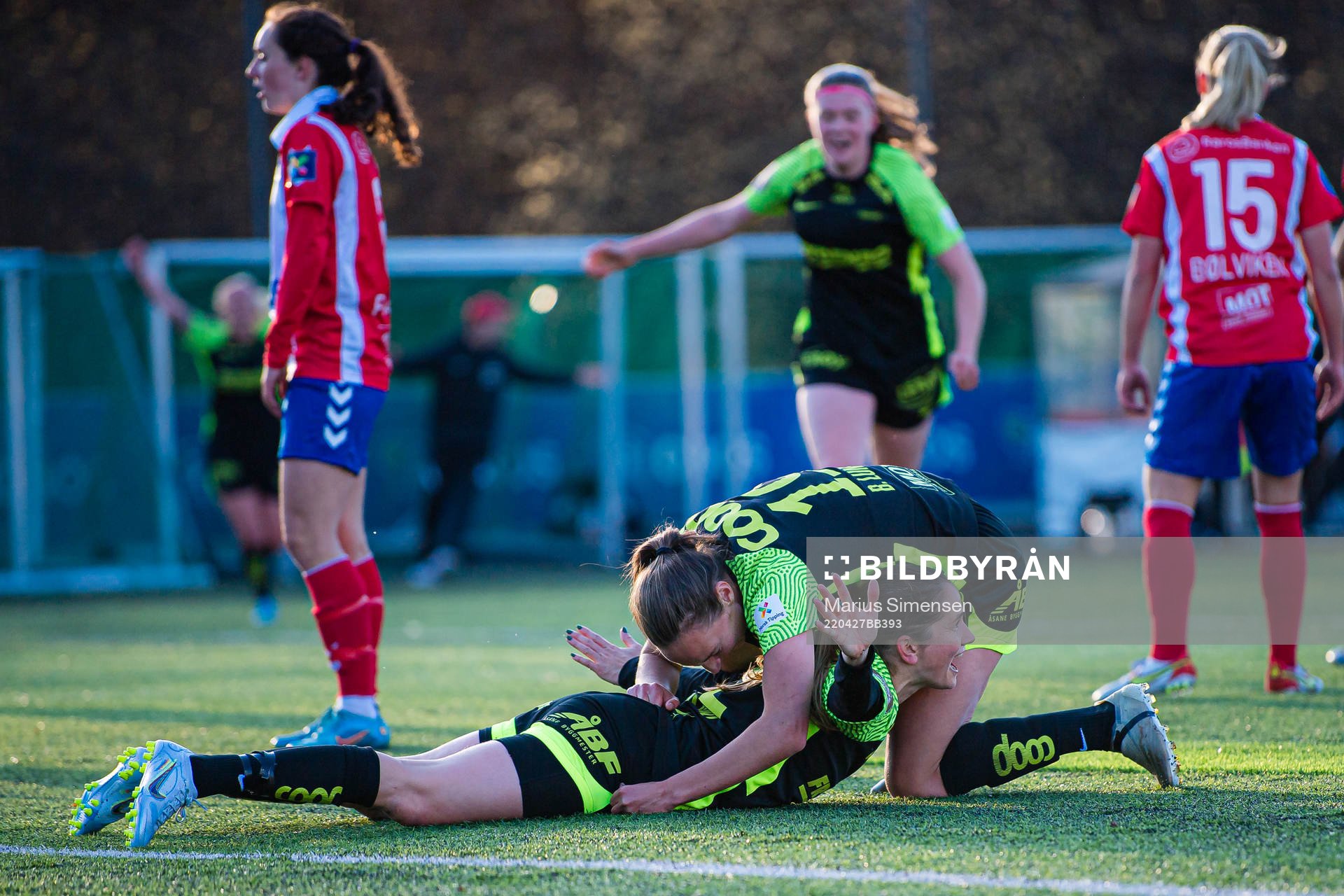 Ingrid Ryland of Brann celebrates
