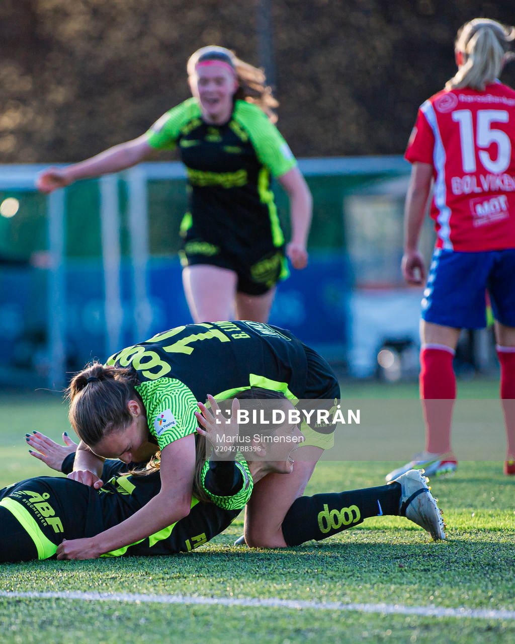 Ingrid Ryland of Brann celebrates