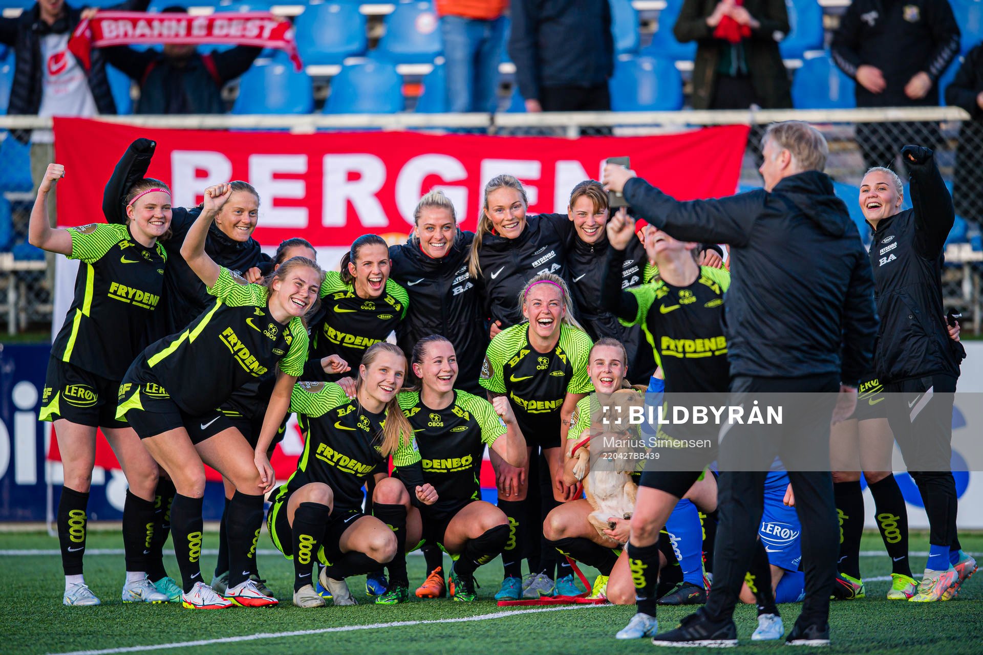 Players of Brann celebrates