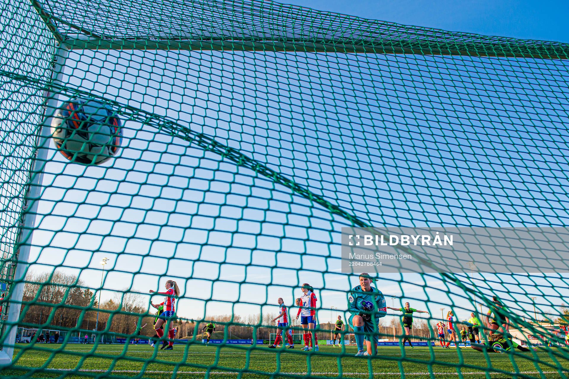 Ingrid Ryland of Brann scores the 0-1 goal behind