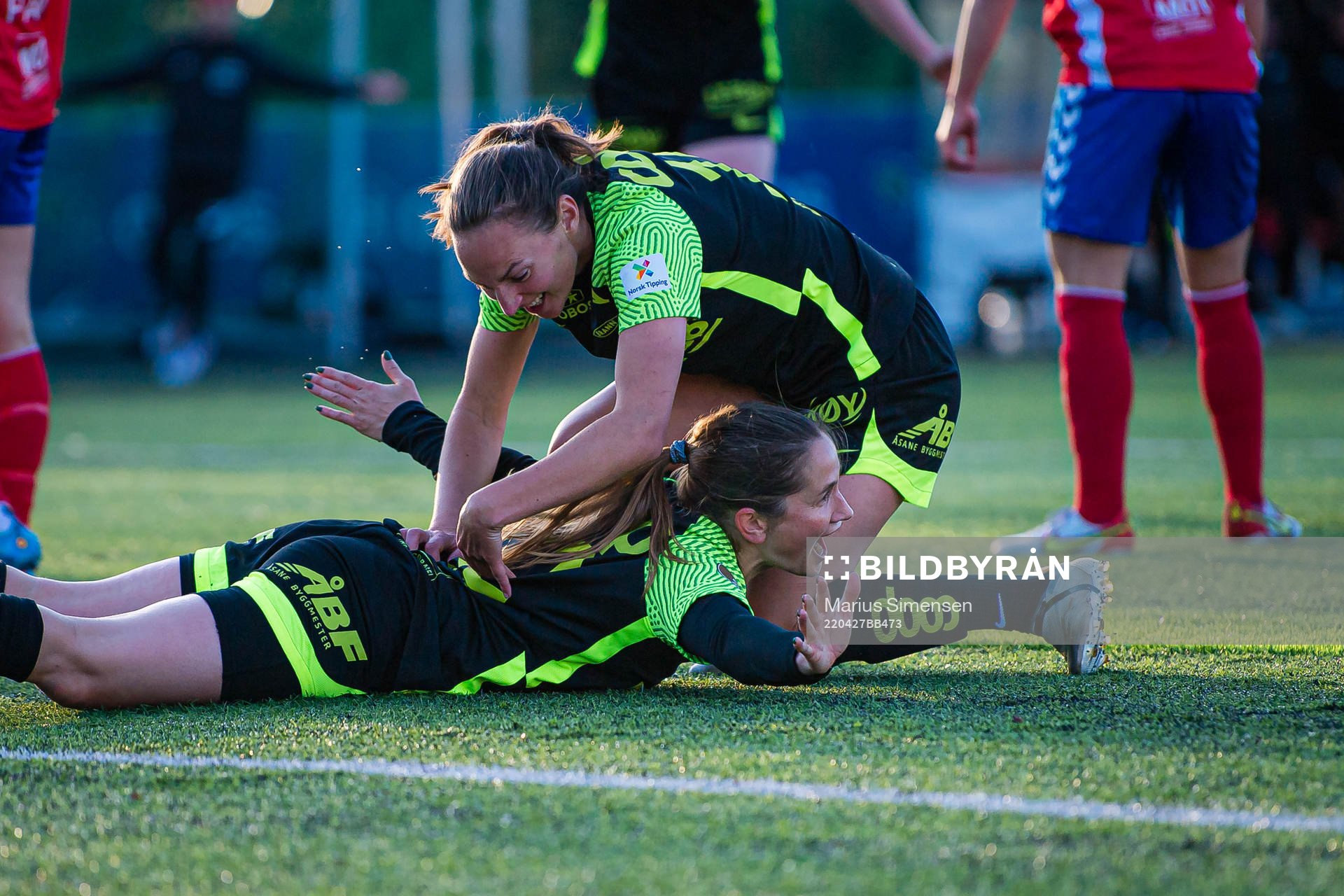 Ingrid Ryland of Brann celebrates