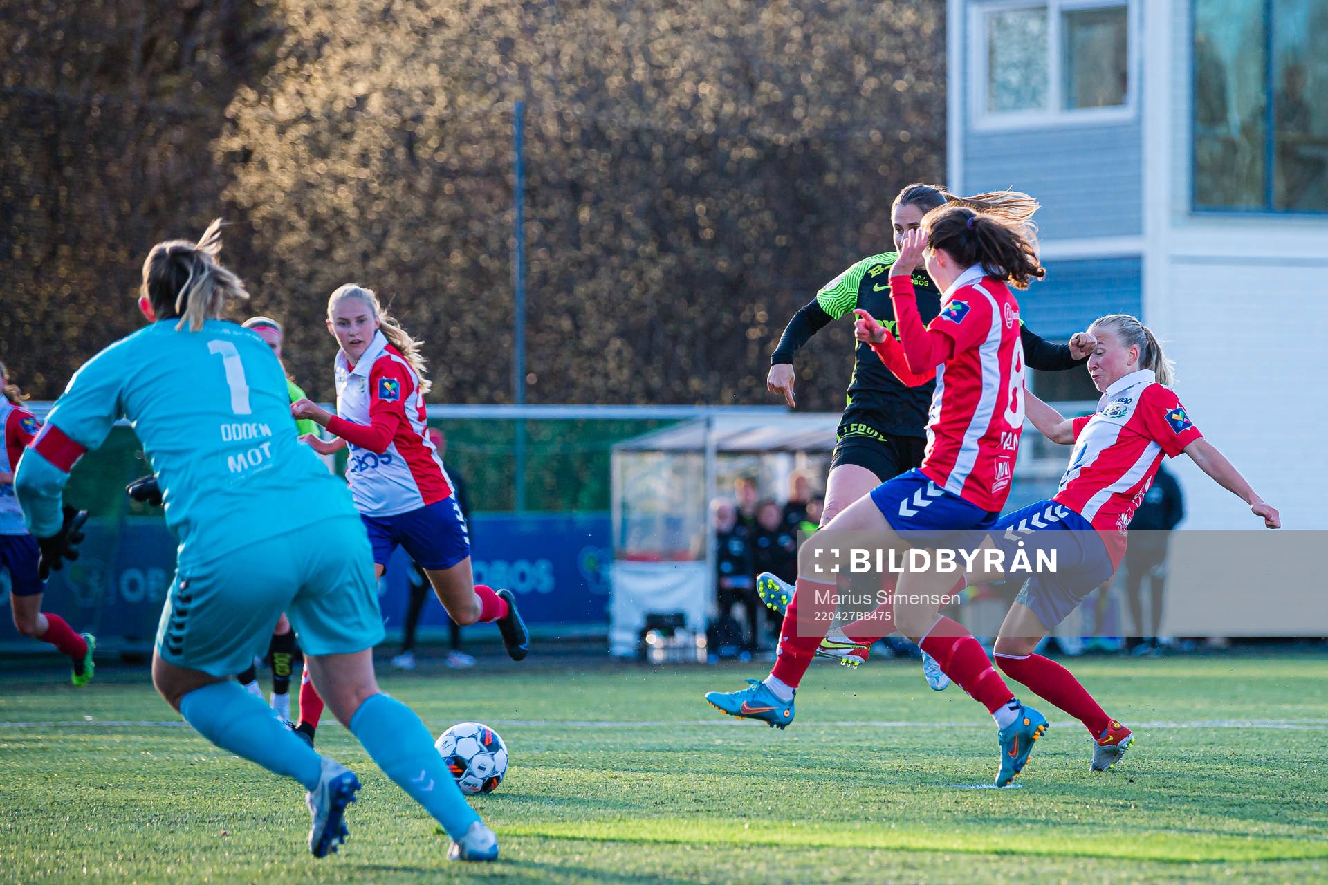 Ingrid Ryland of Brann scores the 0-1 goal