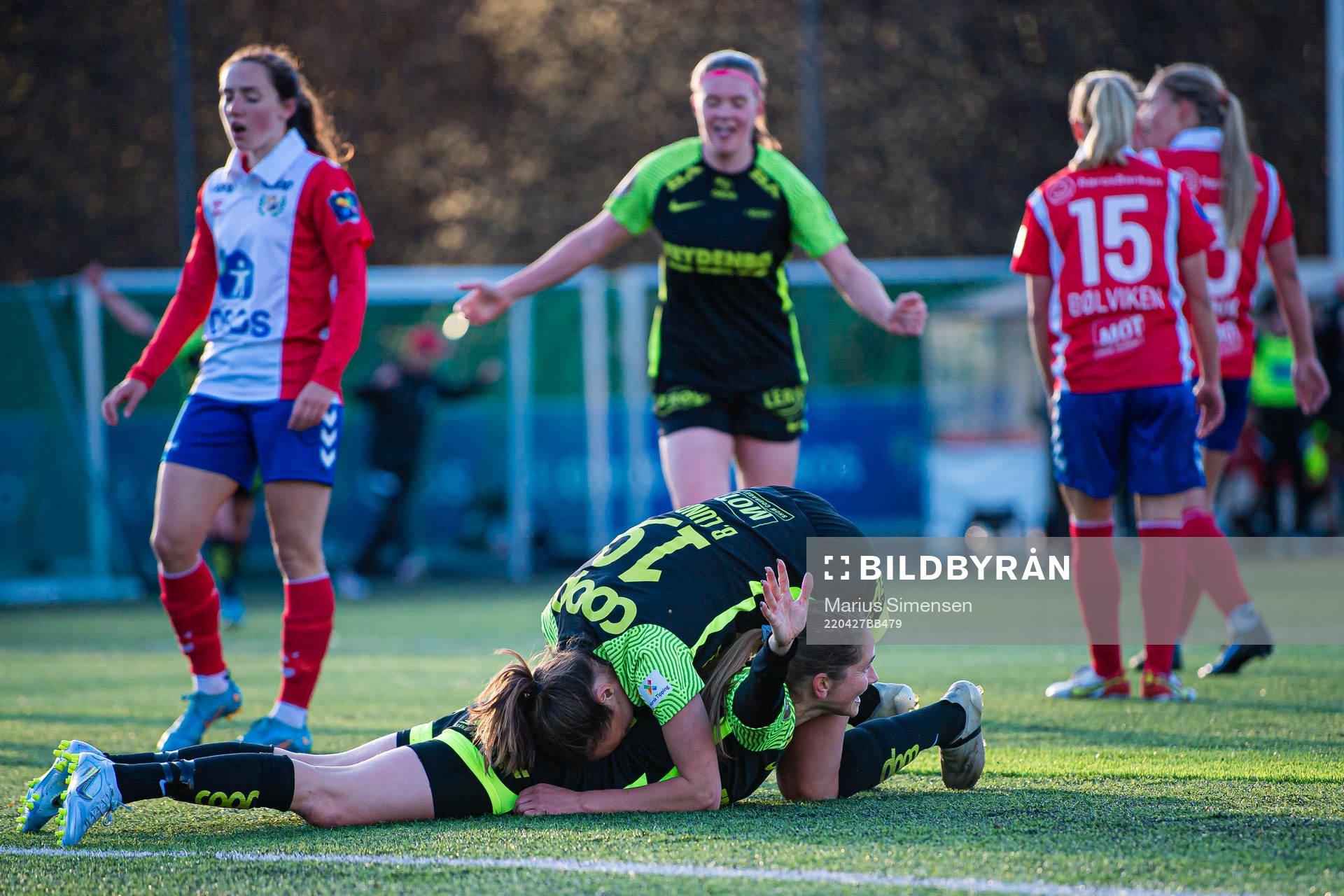 Ingrid Ryland of Brann celebrates