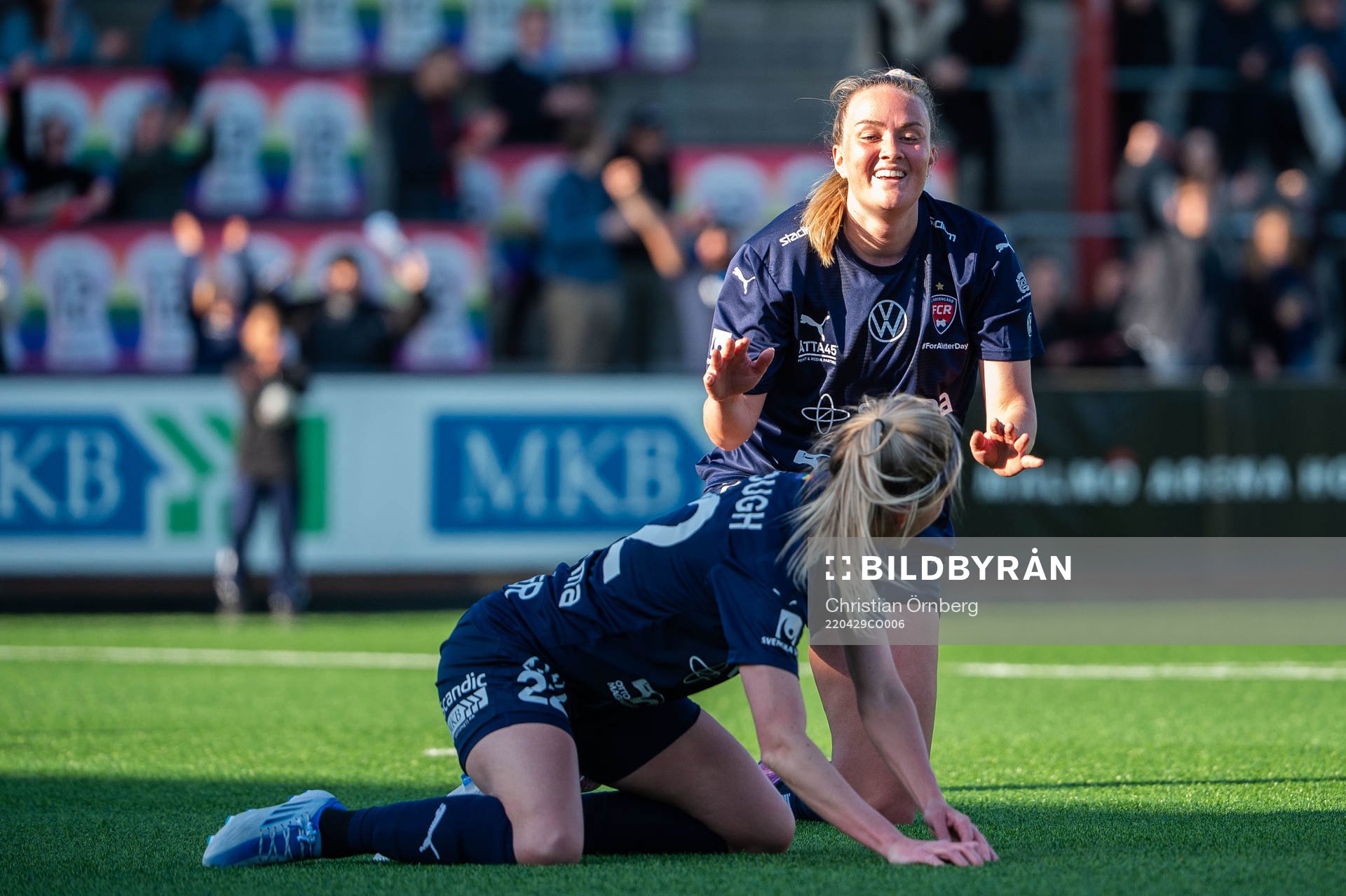 Rosengårds Stefanie Sanders jublar