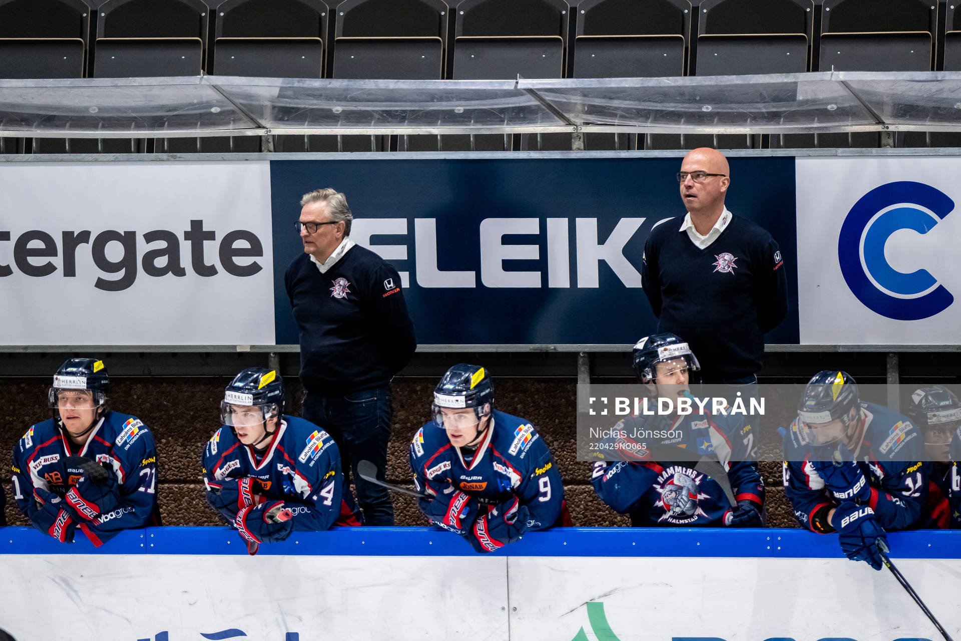 Halmstads tränare Fredrik Johansson och Assisterande